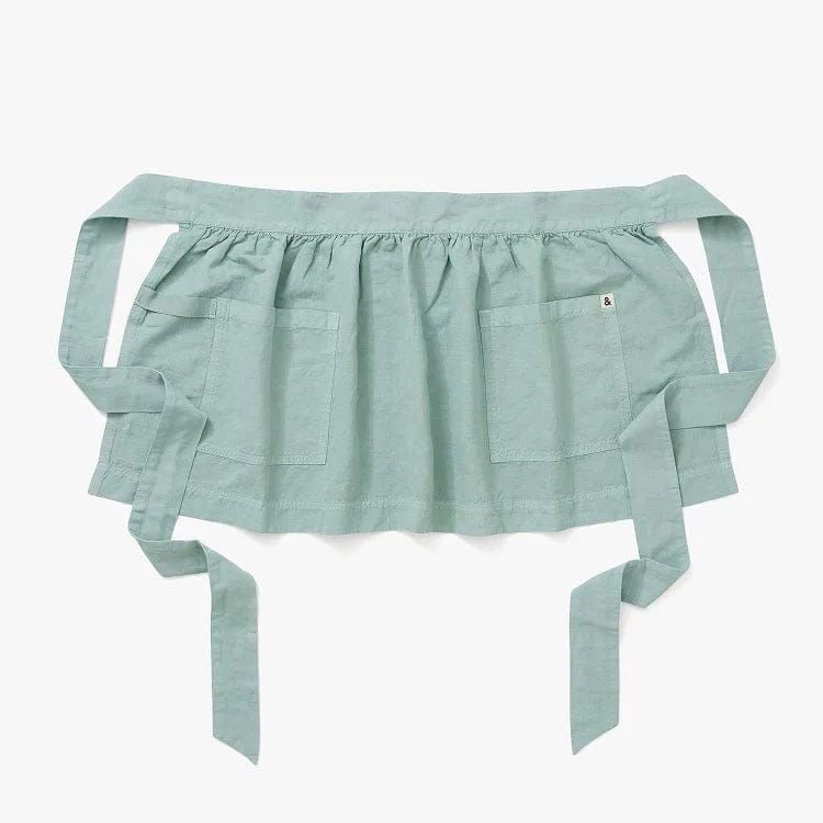 Eggshell Blue Half Pinafore Apron