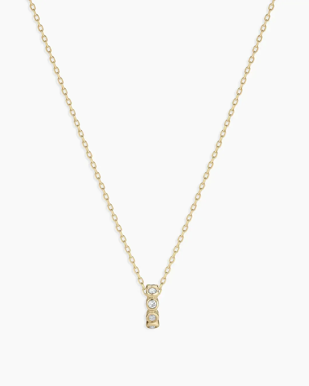 14K Classic Diamond Halo Charm Necklace