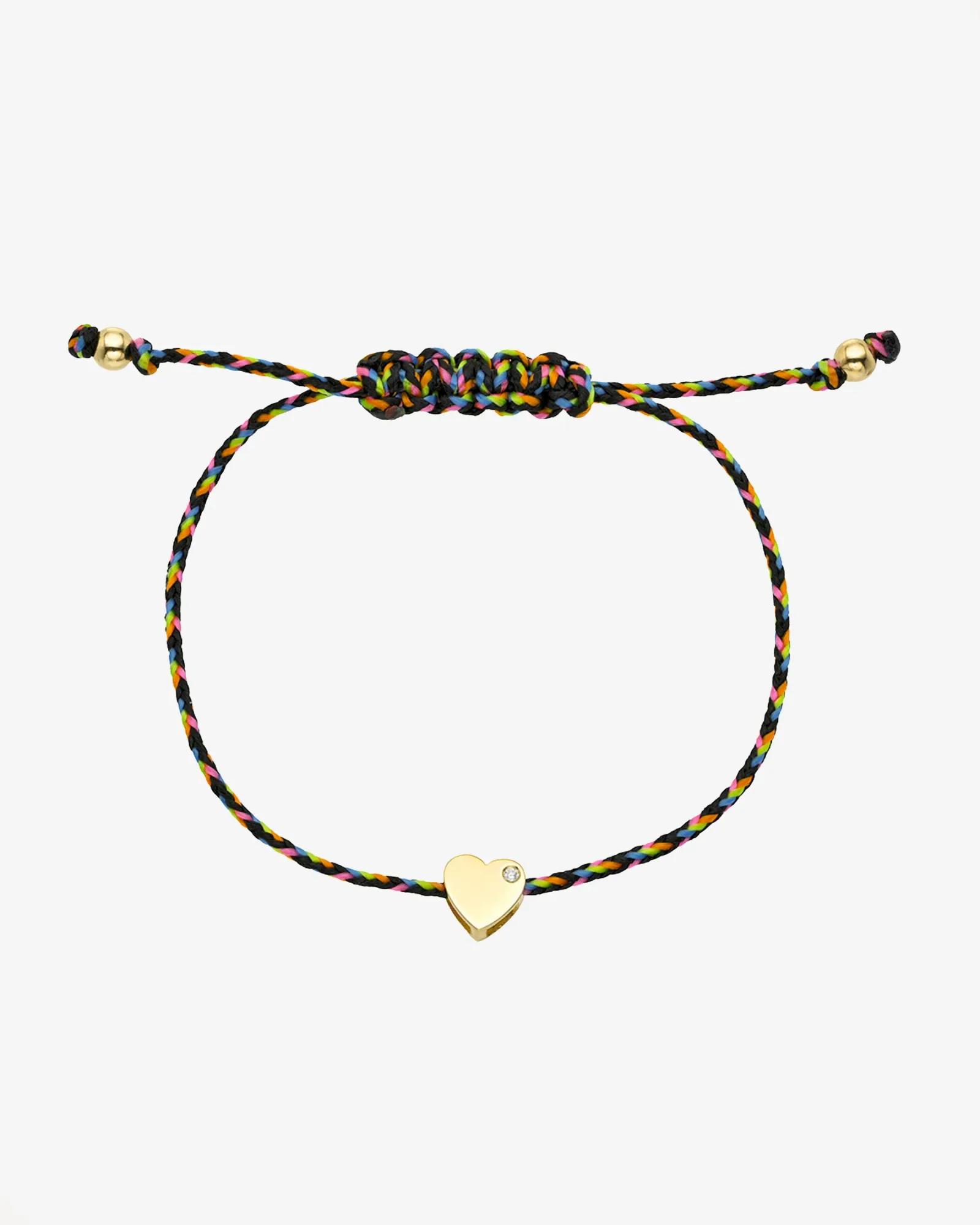 14k Gold Paracord Heart Fortune Anklet