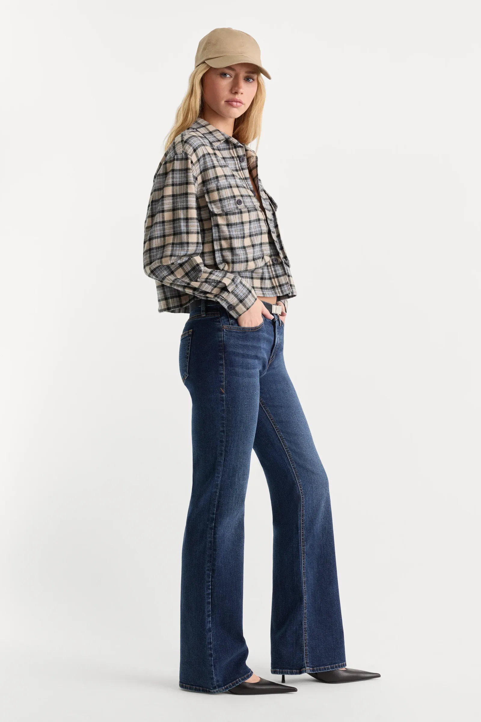 GOOD Low Rise Bootcut Jeans – Umber