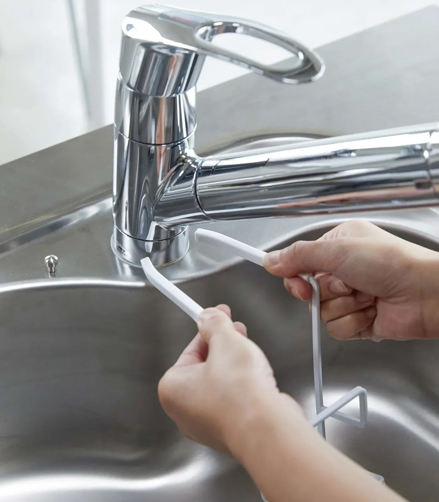 Faucet-Hanging Sponge Holder – Double – Steel