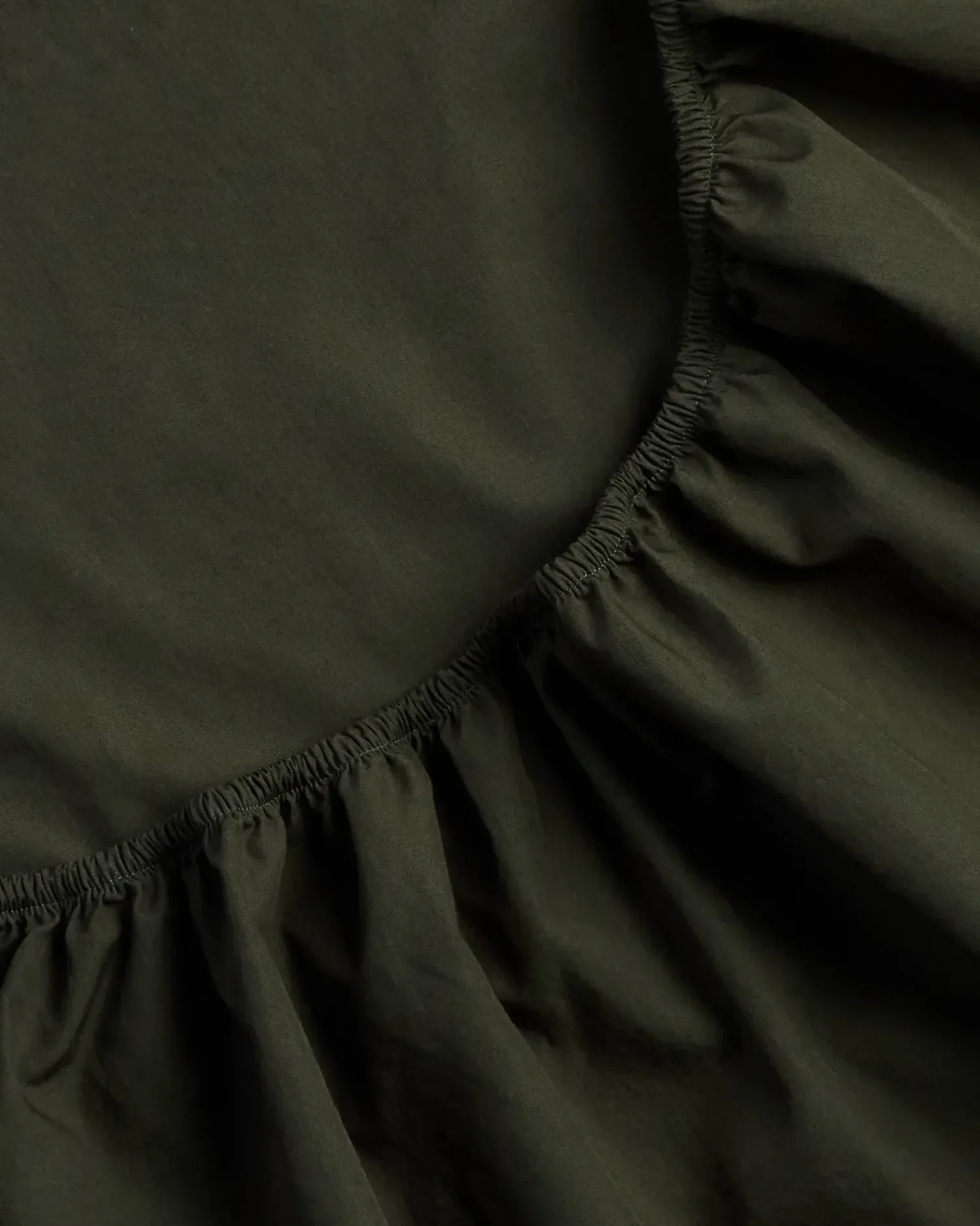 Percale Fitted Sheet (Evergreen)