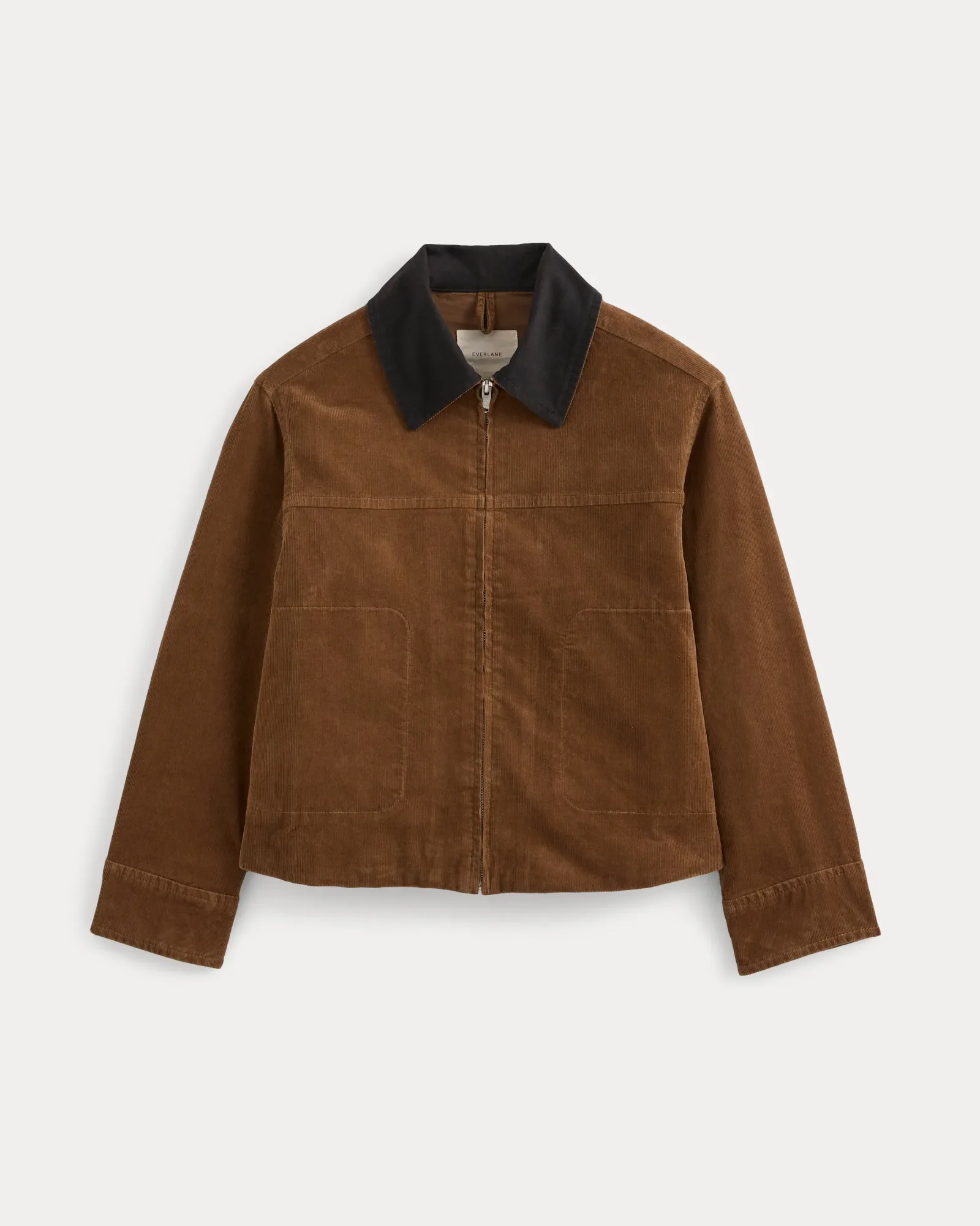 Stretch Corduroy Zip Jacket – Toffee