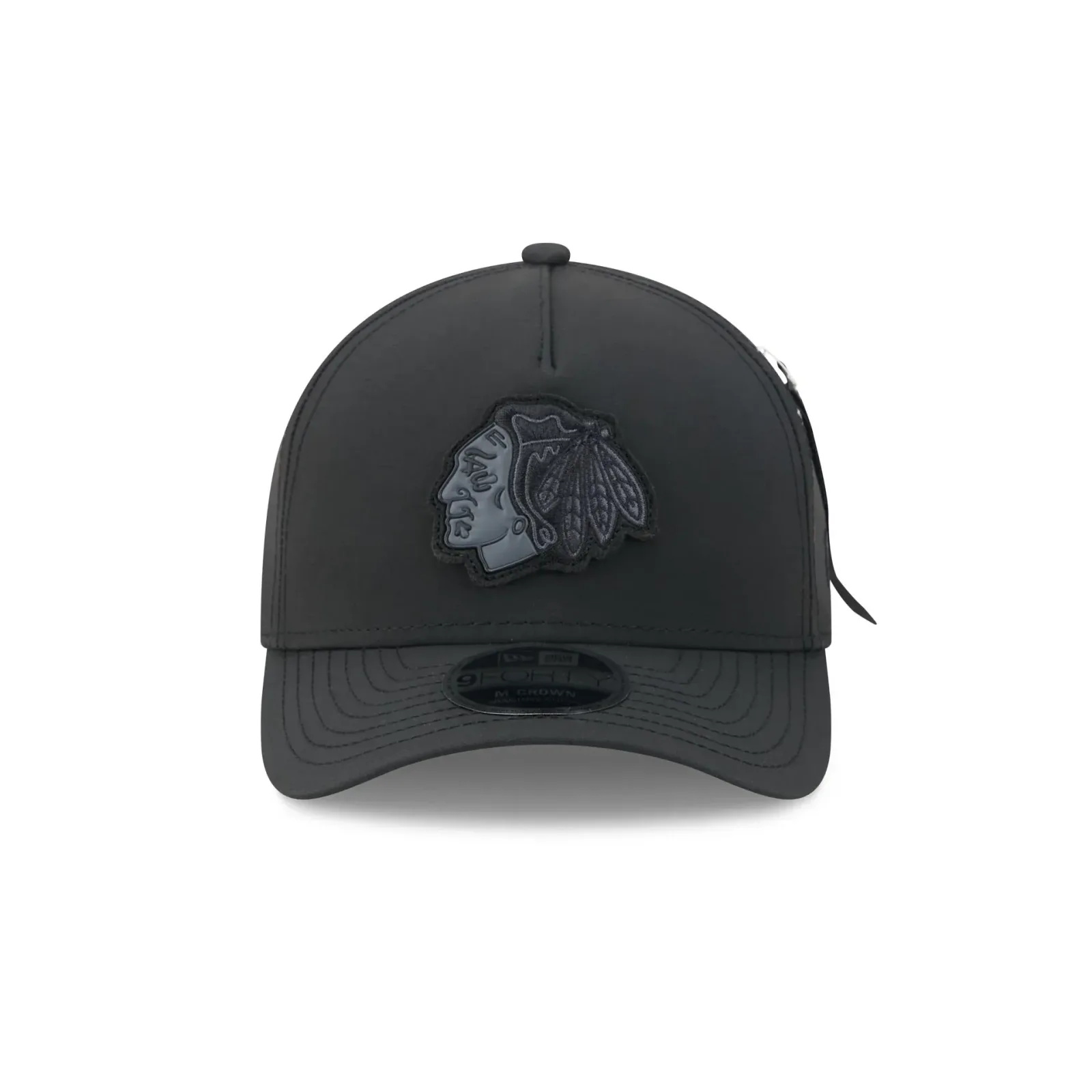 Alpha Industries x Chicago Blackhawks Nylon Black 9FORTY M-Crown A-Frame Snapback Hat