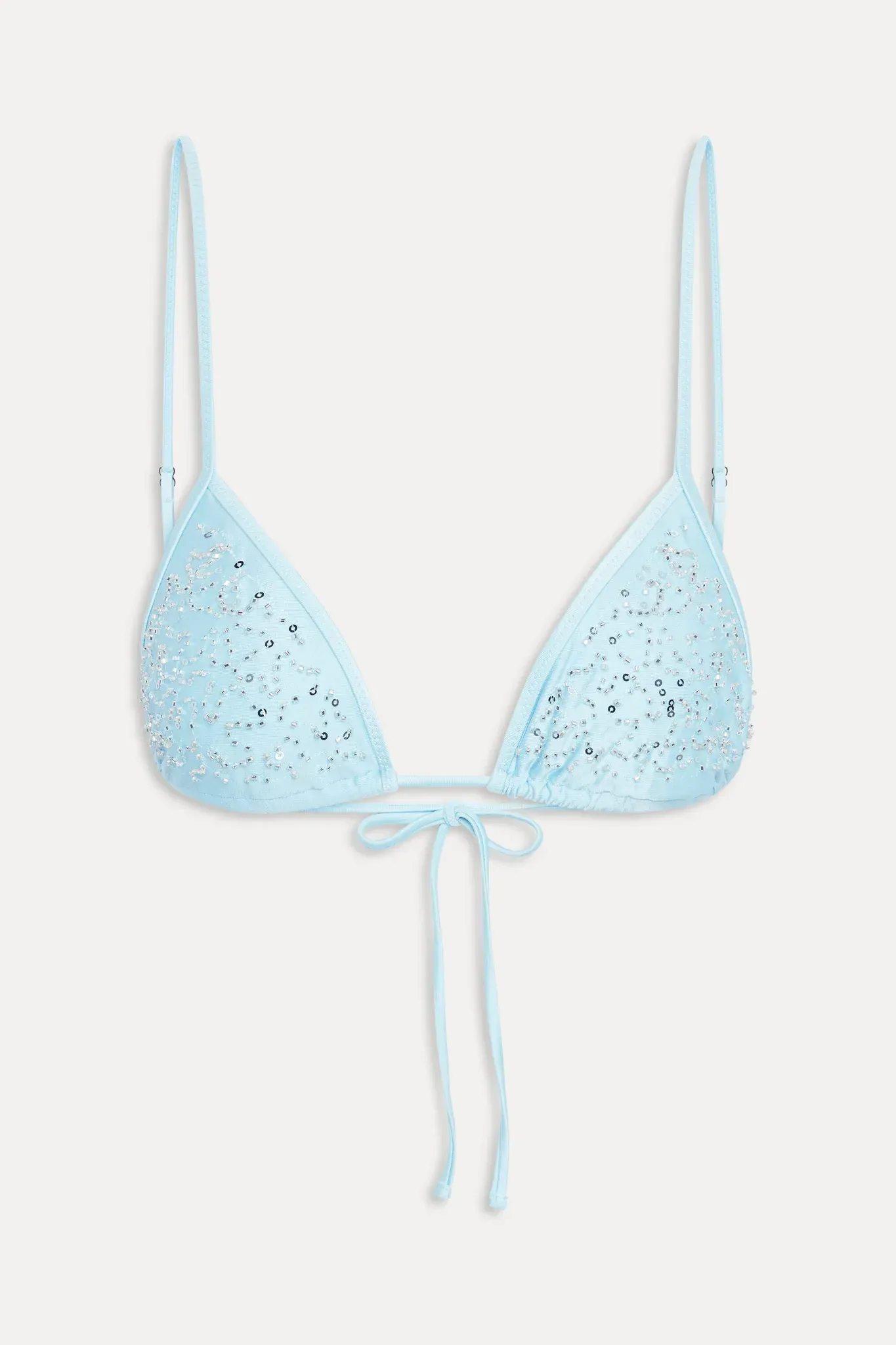 x Devon Lee Carlson Elena Sequin Bikini Top – Blue Bloom