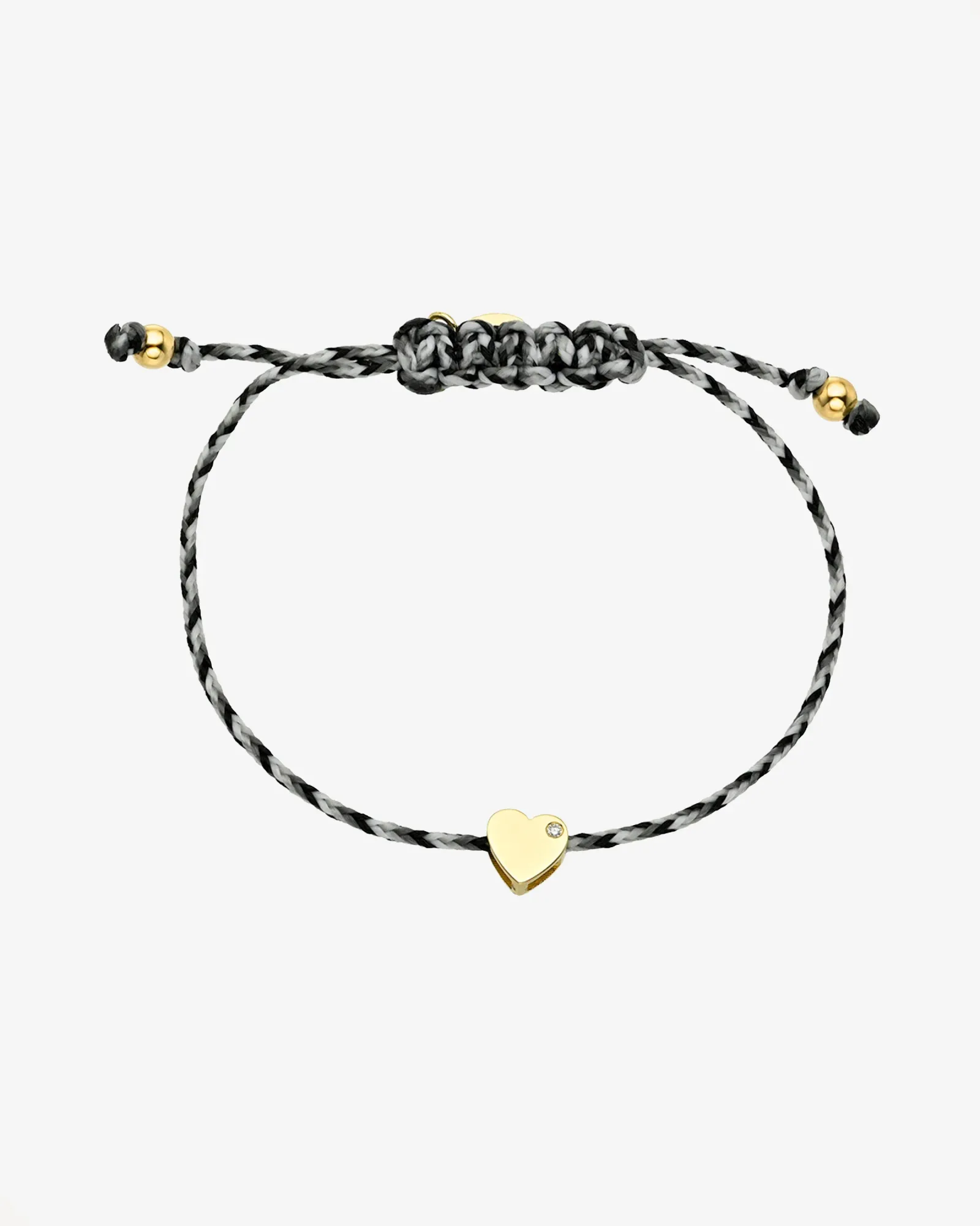 14k Gold Paracord Heart Fortune Anklet