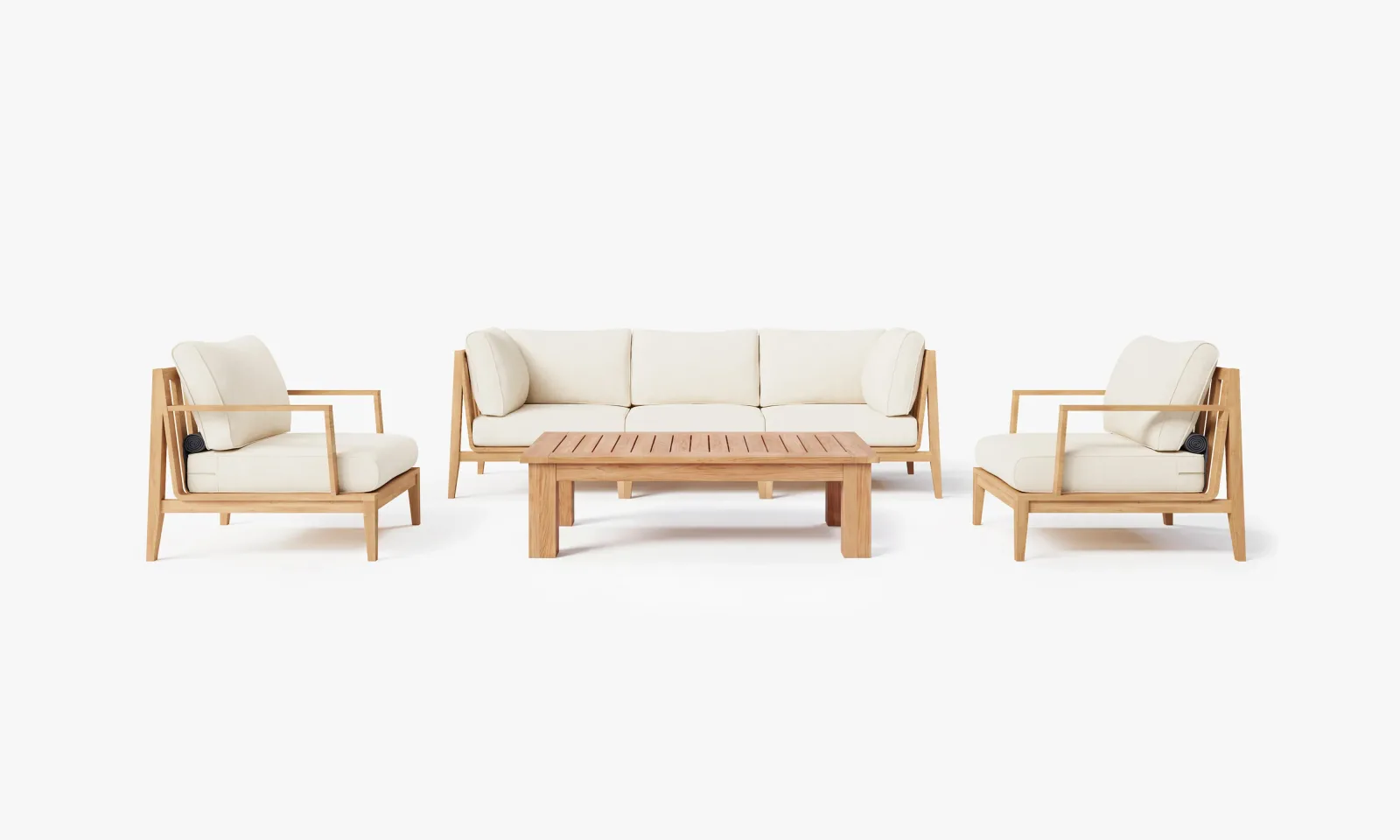 Teak Sofa + Coffee Table Set