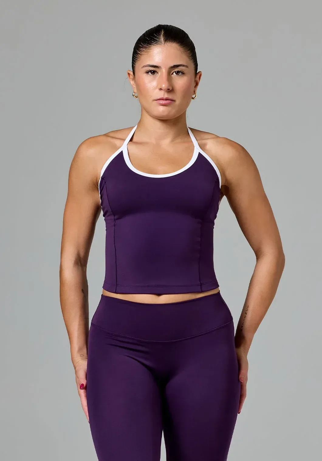 Reluna™ SmoothHold™ Contrast Halter Top Jasmine