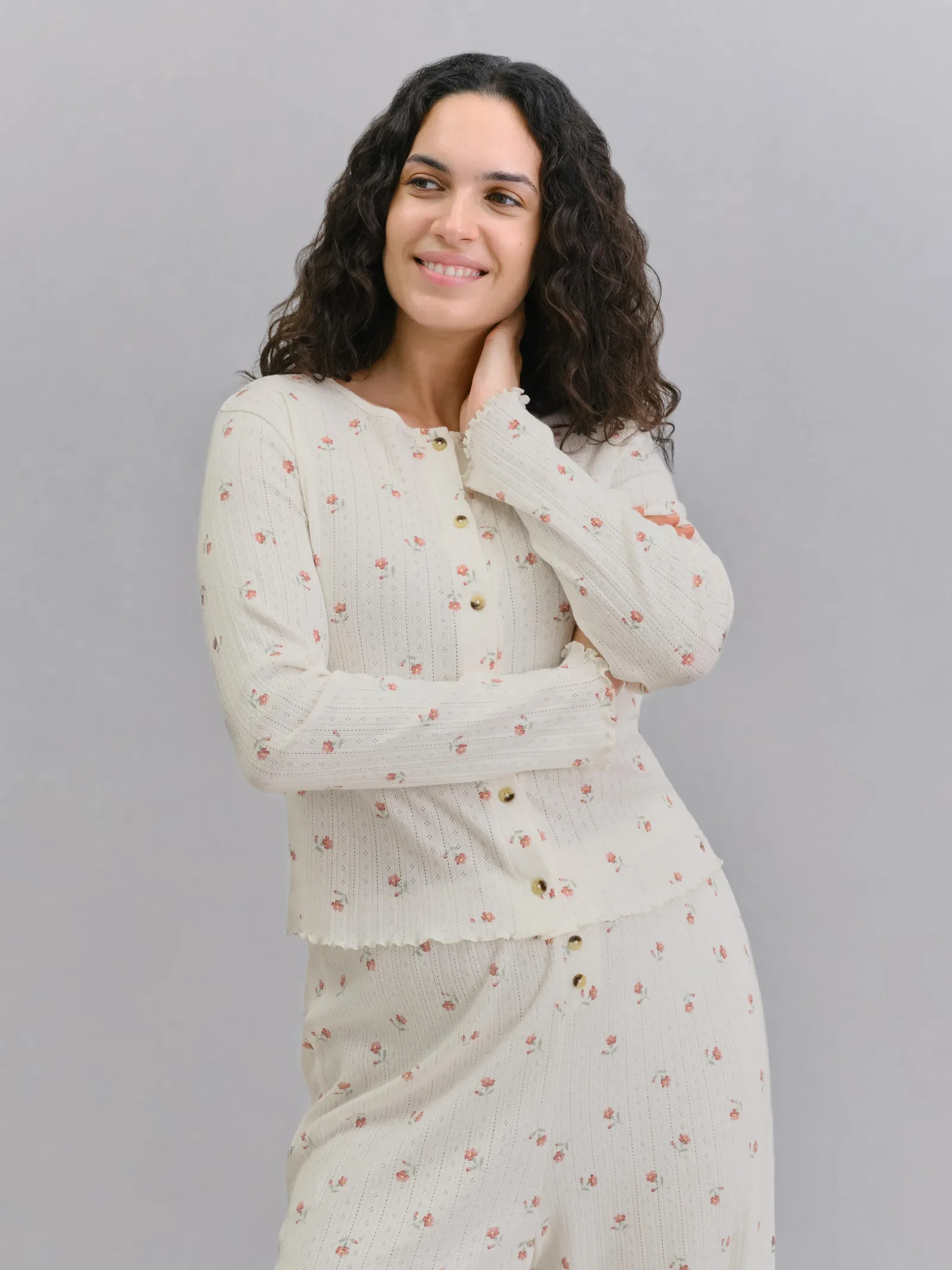 Posy Bud Pointelle Cardigan