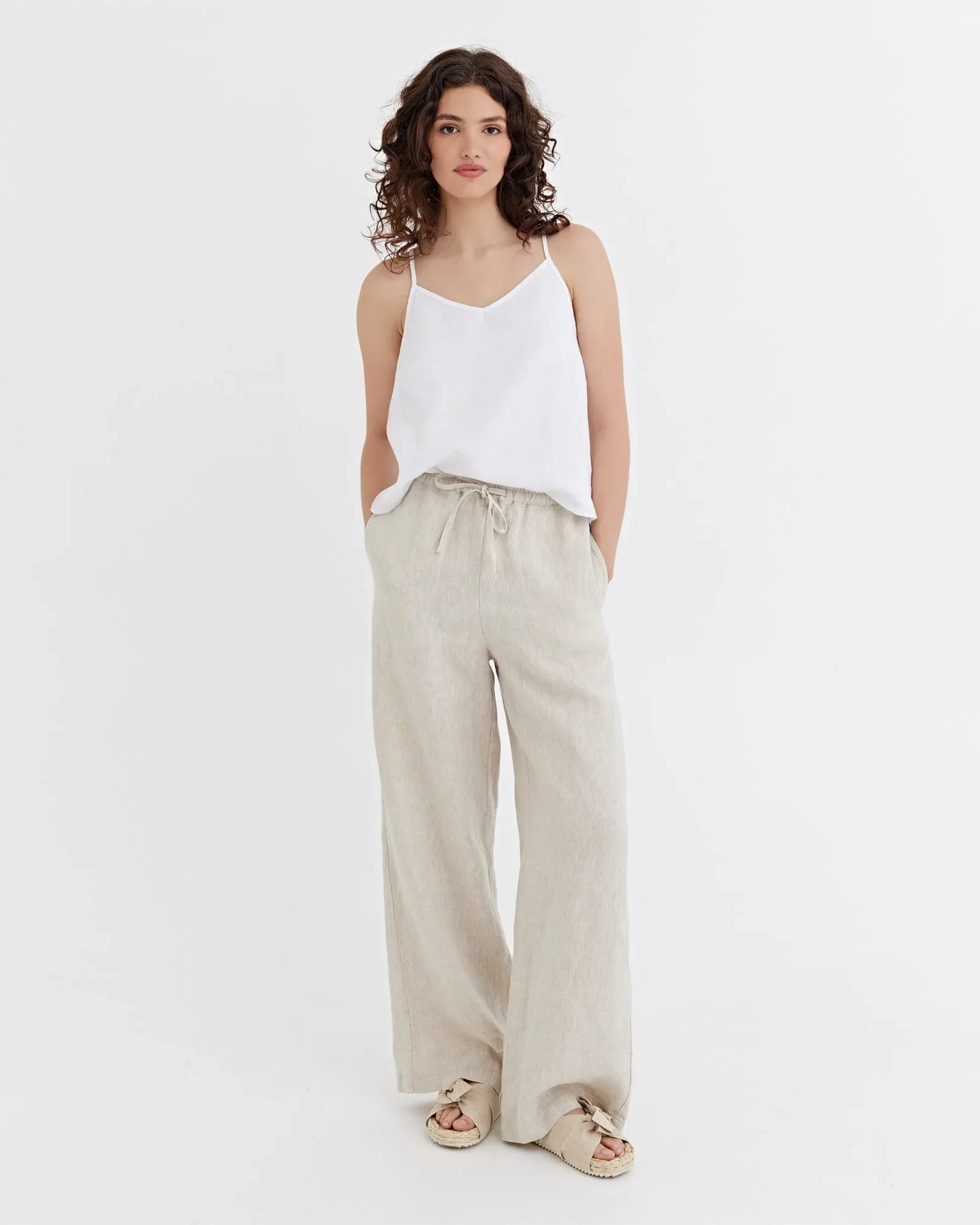Linen Pants PEMBA in Natural melange