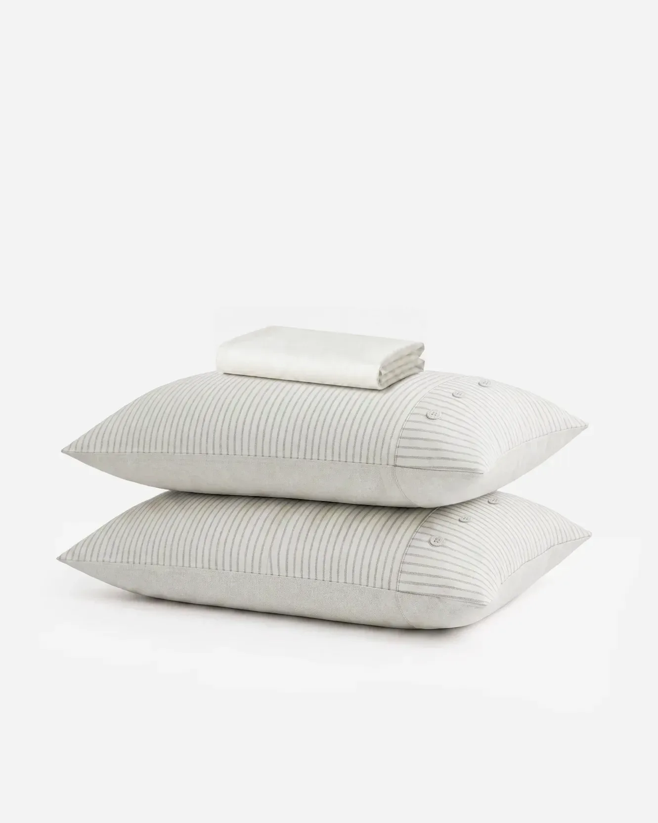 Salvia Reversible Cotton Mist Fitted Sheet Set