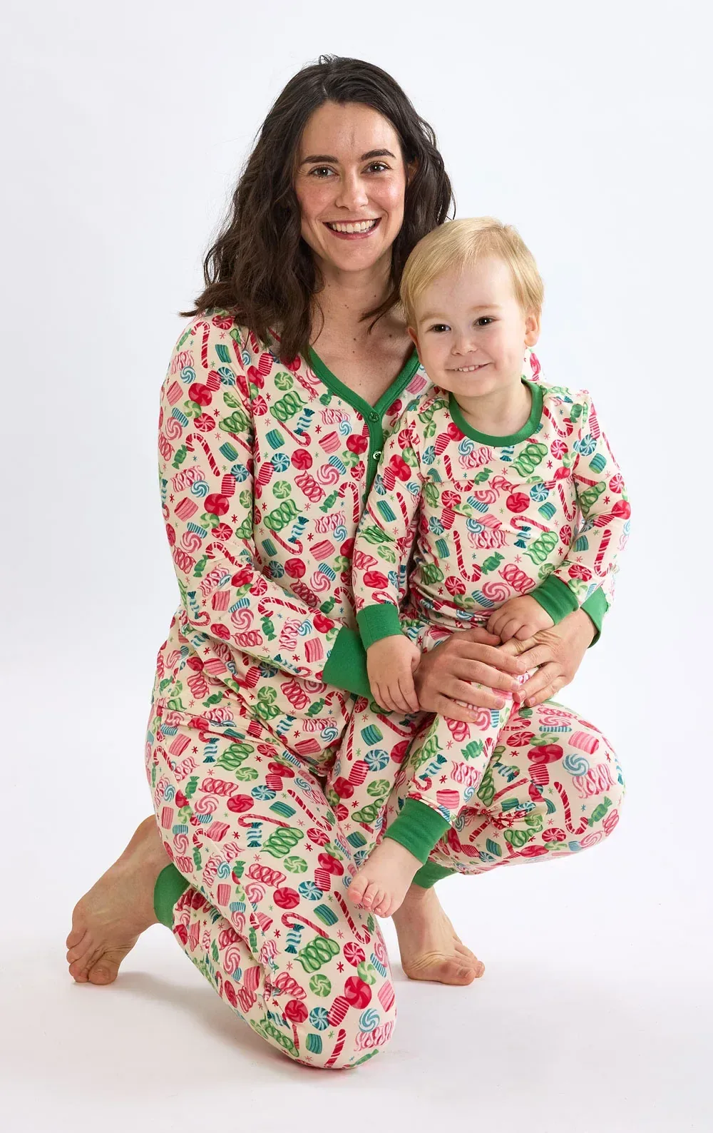 Ribbon Candy Matching Mommy & Me Pajamas