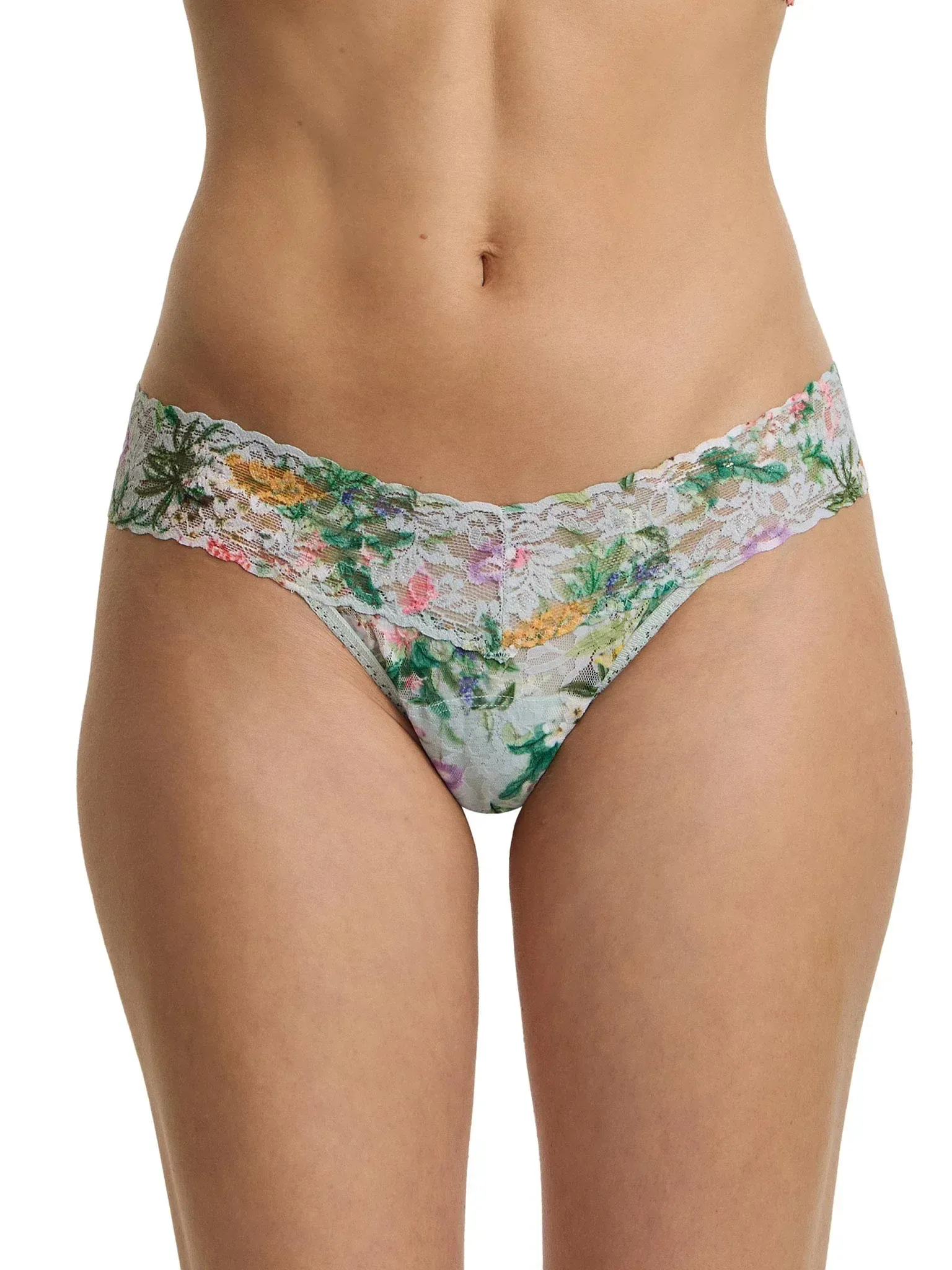 Printed Signature Lace® Low Rise Thong Floriculture Floral Print Sale