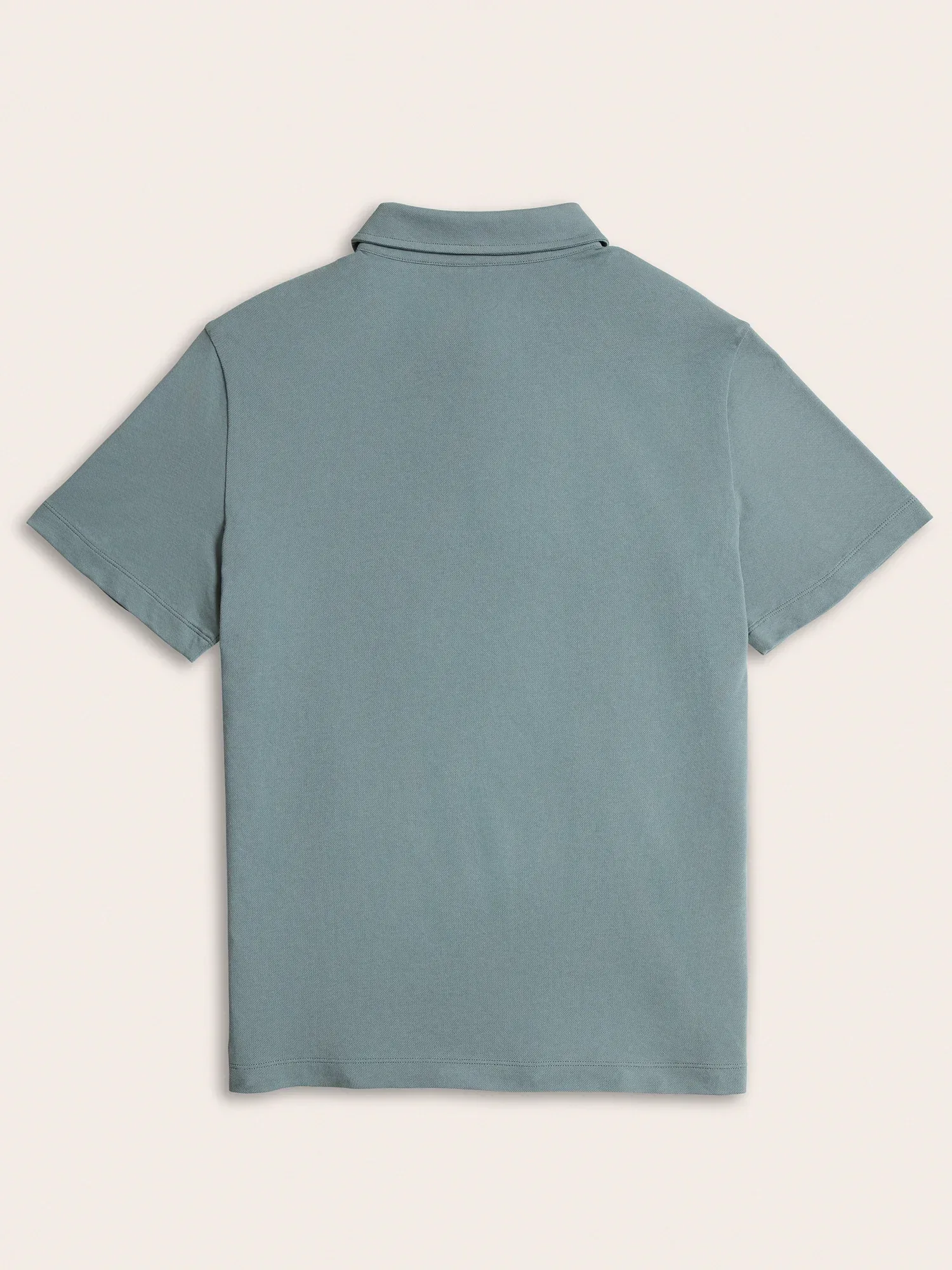 Misty Blue Cotton Pique Polo Shirt