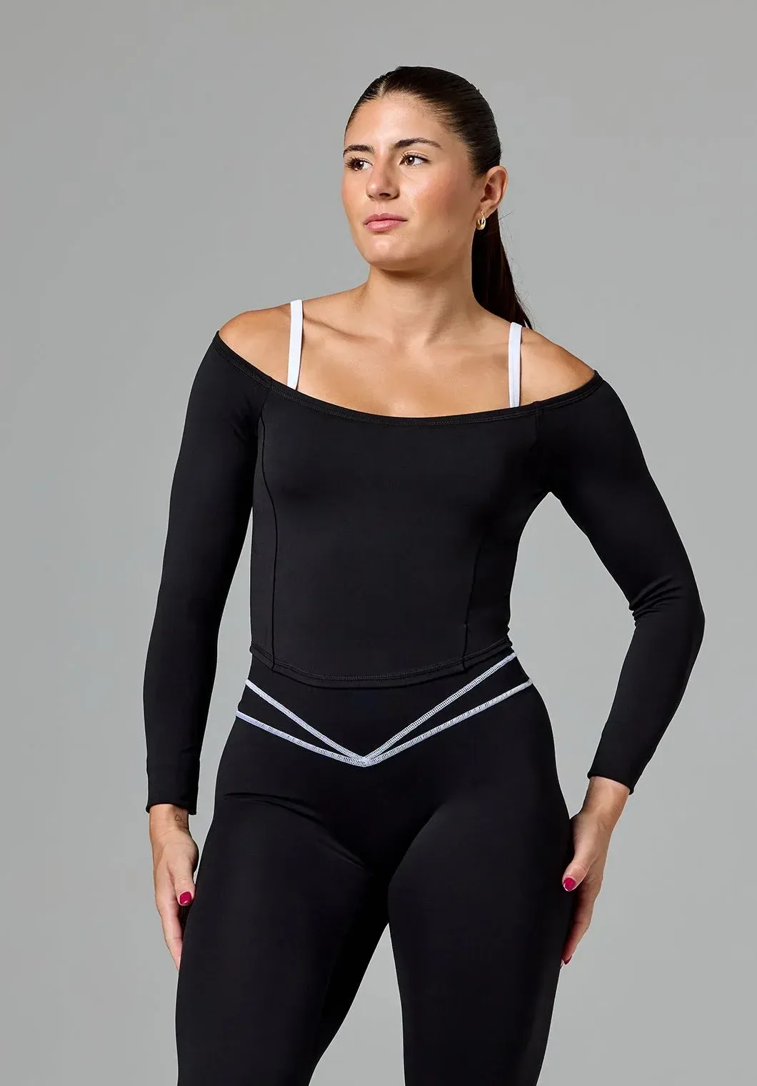 Reluna™ Off Shoulder Top Black