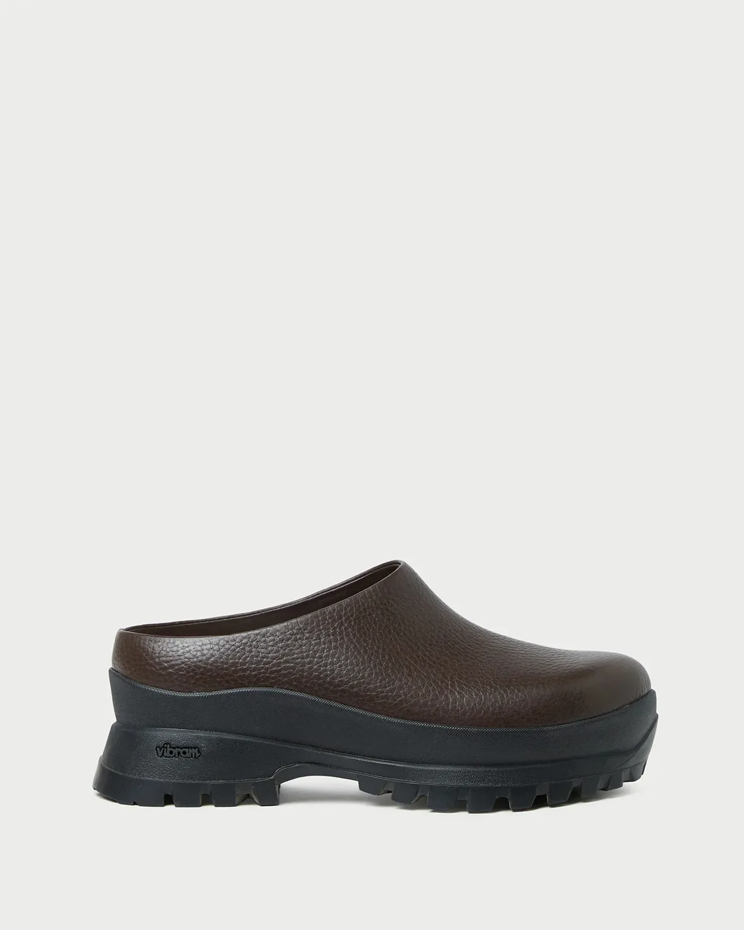 Gemma Brown Leather Lug Mule