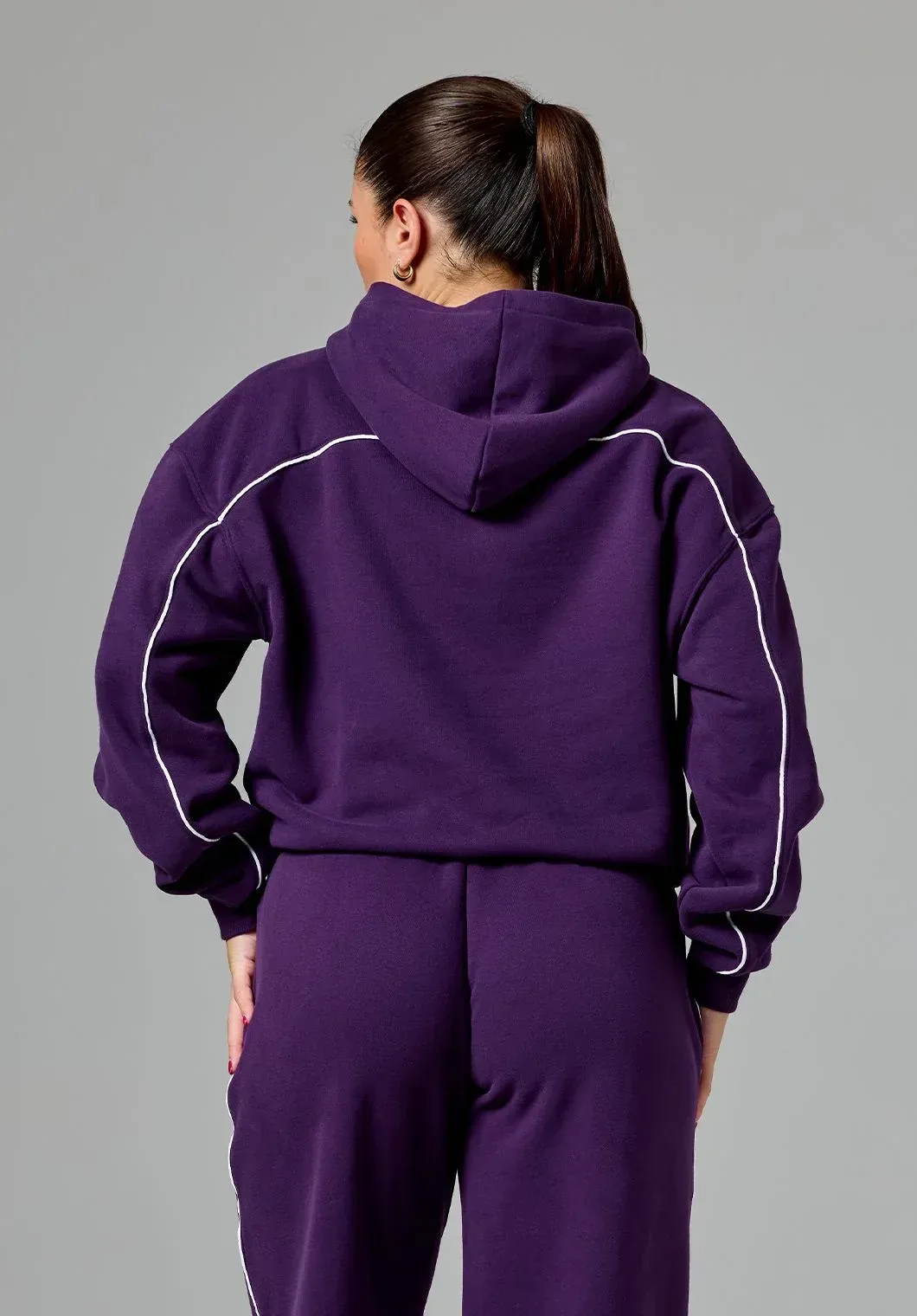 CloudEase™ Oversized Contrast Hoodie Jasmine