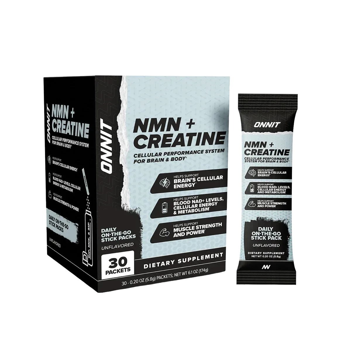 NMN + Creatine – Unflavored (30 ct)