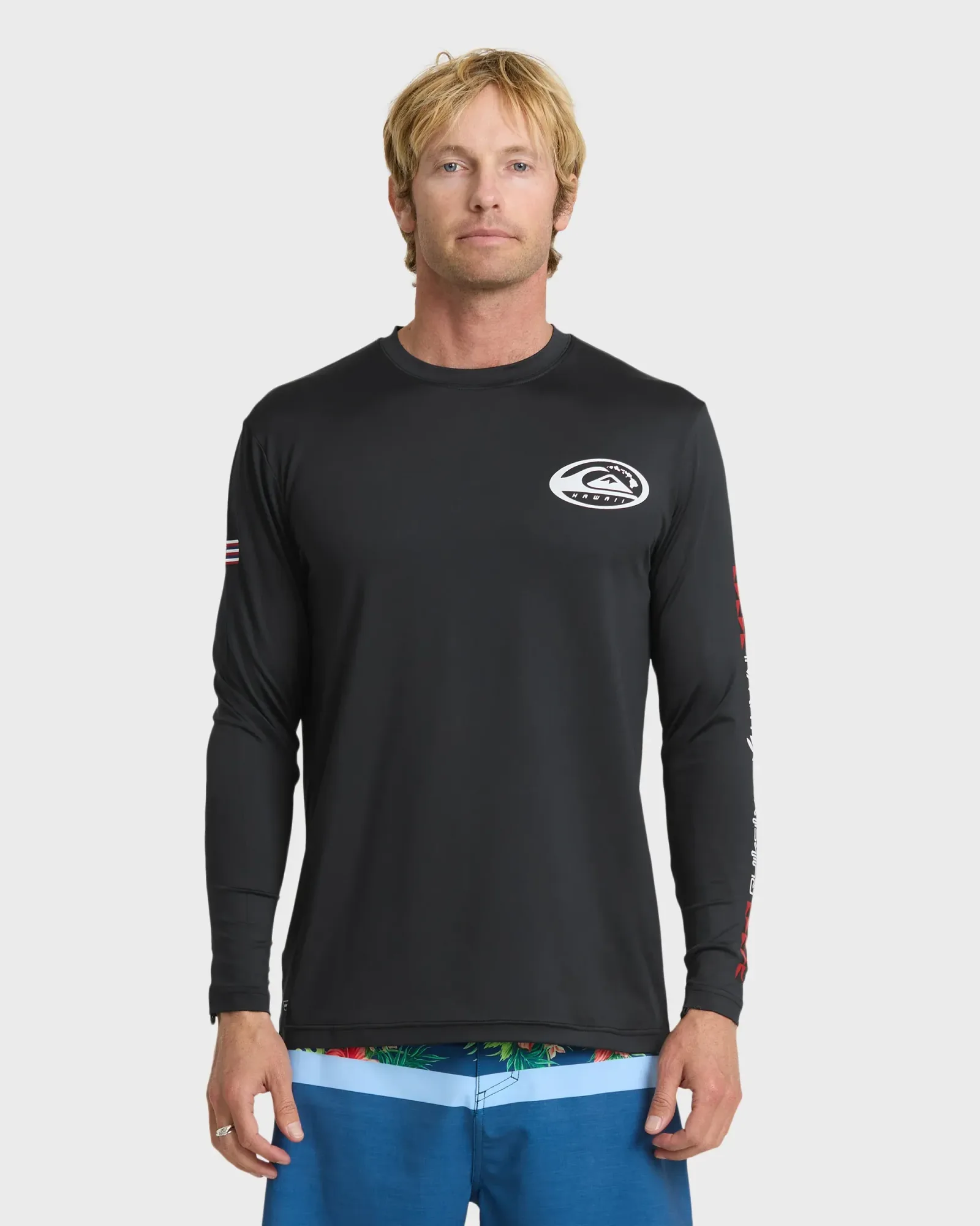 Hawaii Everyday 50 UPF Long Sleeve Surf Tee – Black