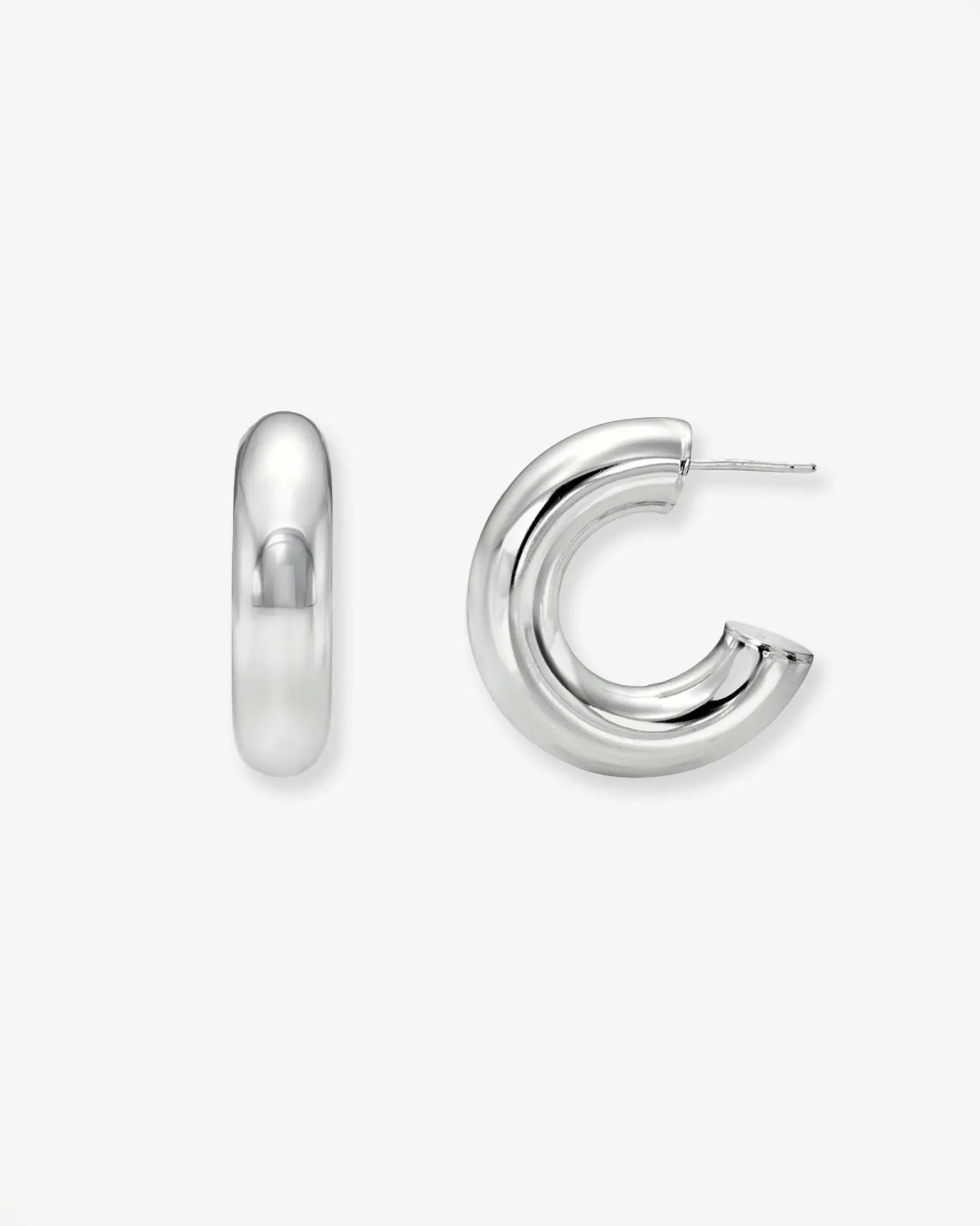 Thick Half Hoop Studs