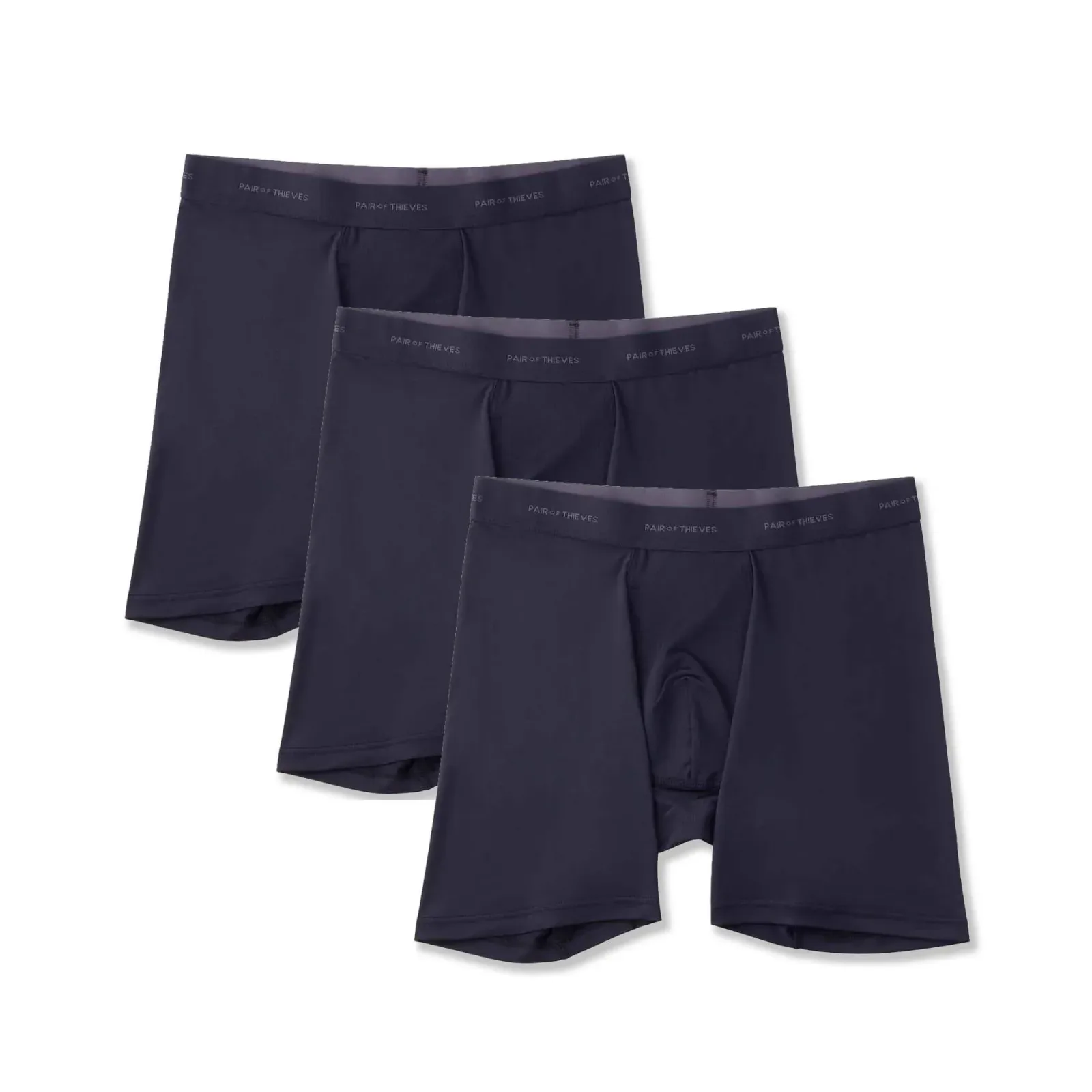 Quick Dry Action Blend Long Boxer Briefs (3-Pack)