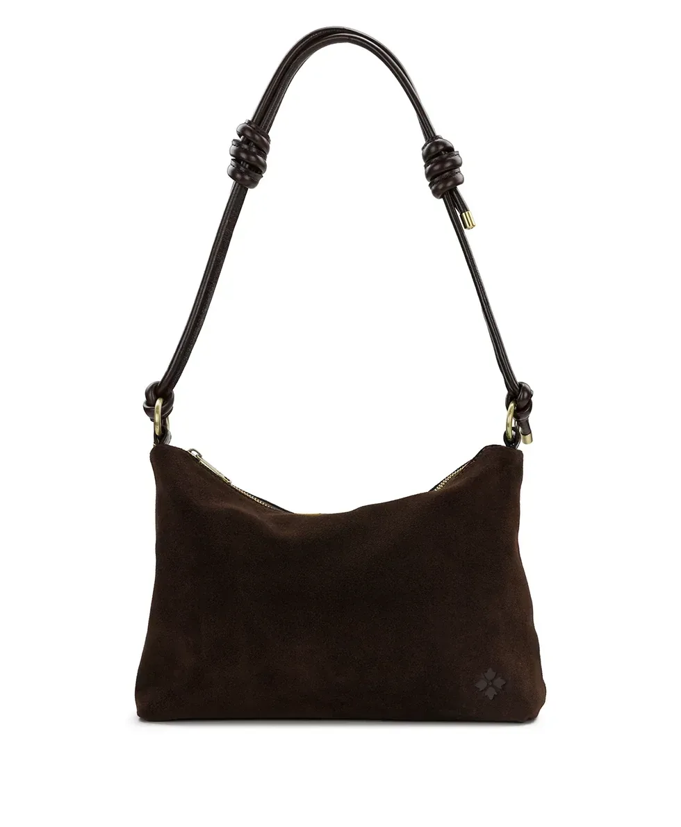 Irma Shoulder Bag – Suede Leather – Chocolate