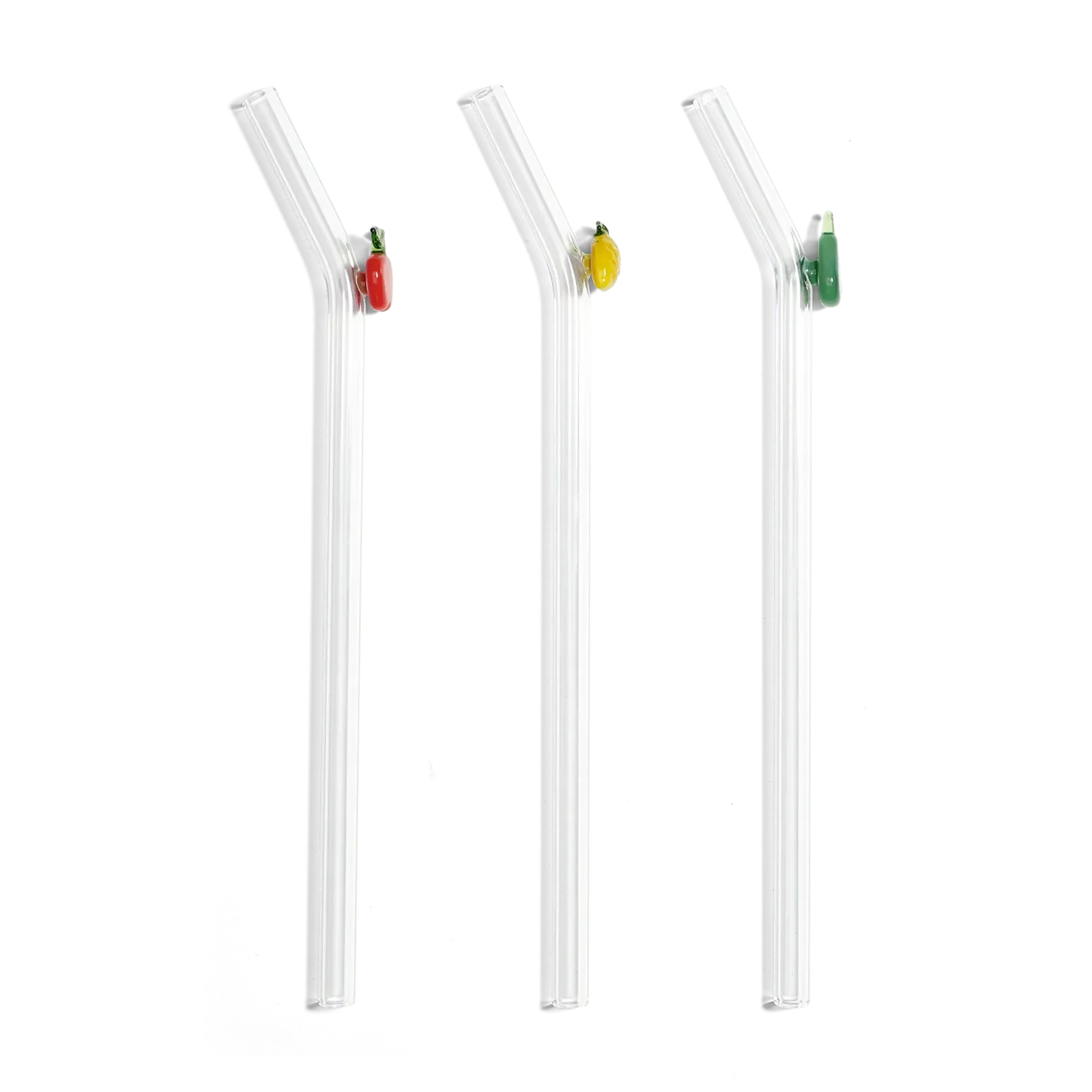 Fruitful Sips Glass Straw Set