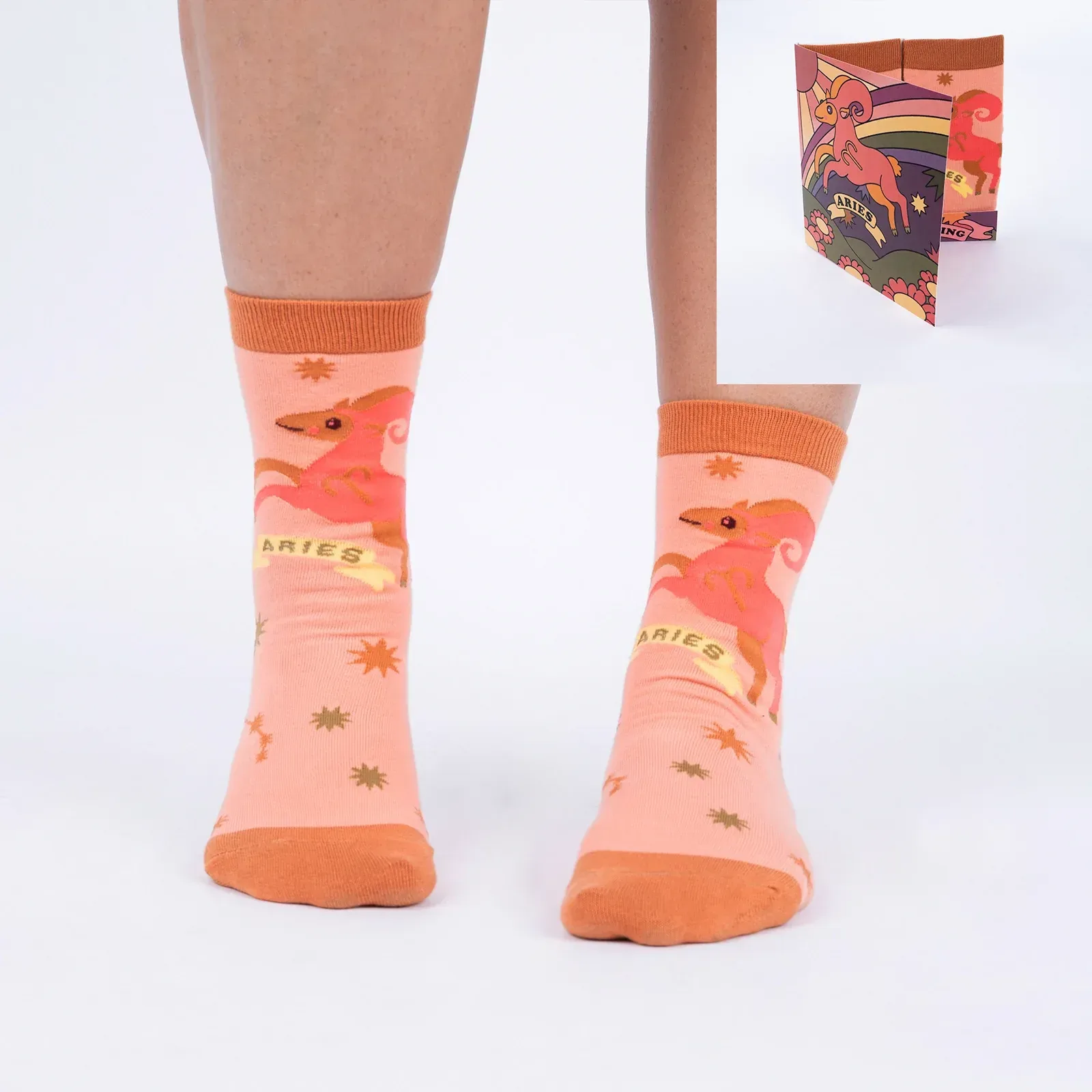 Aries Greeting Card with Socks