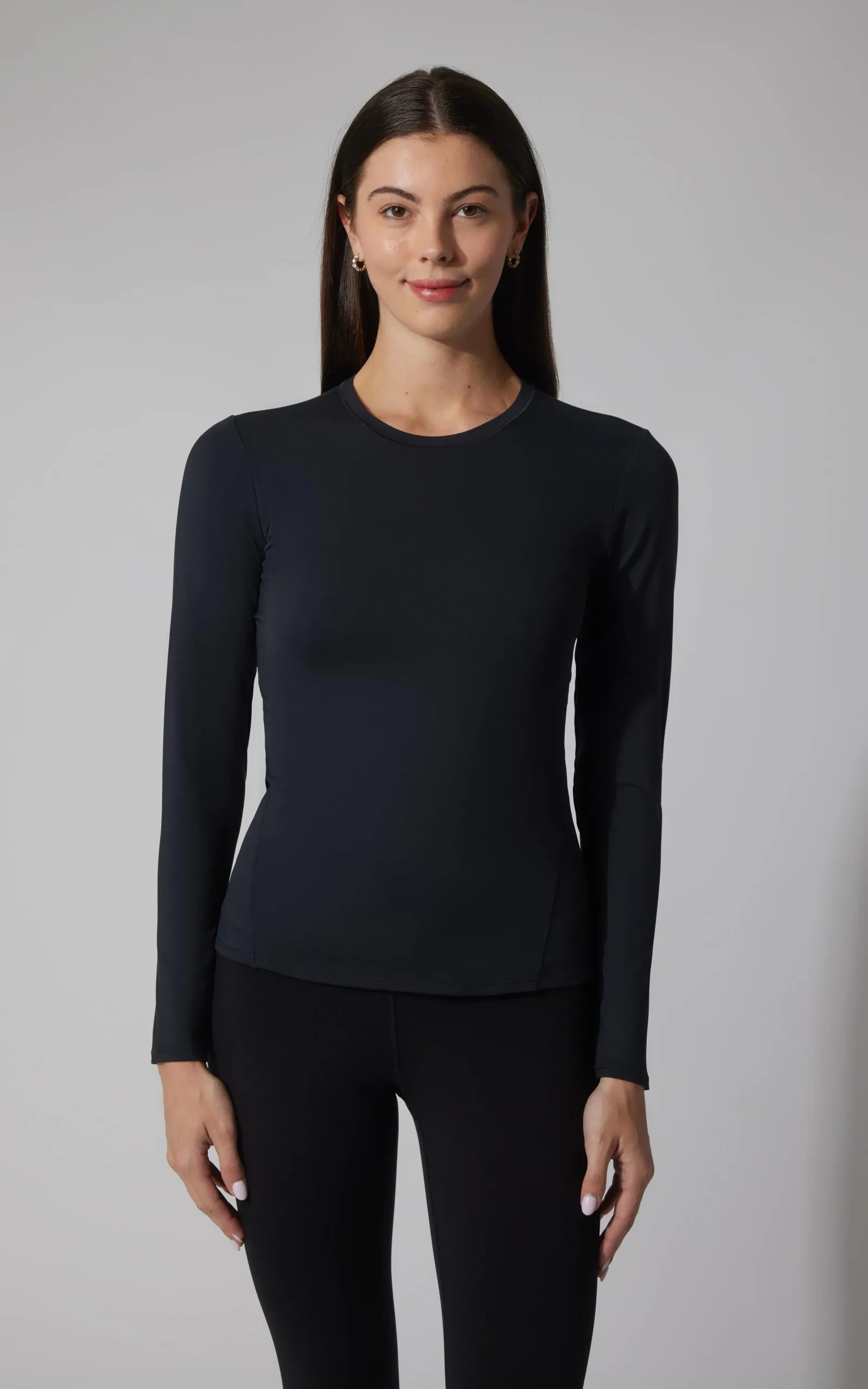 2 PK Zenly Zena Crew Fitted Long Sleeve Top