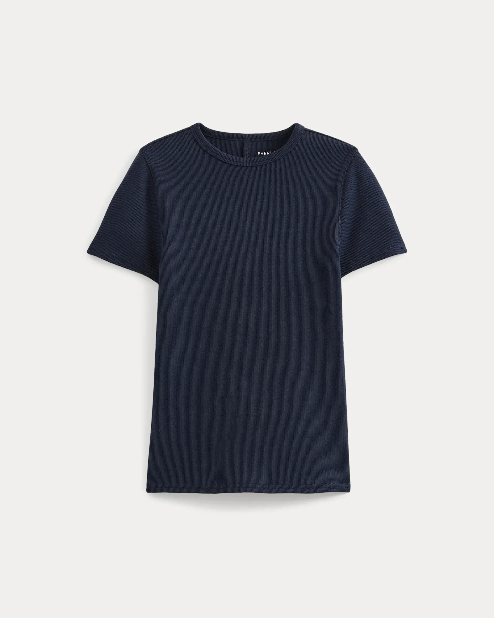 Effortless Rib Short-Sleeve Crew – Navy