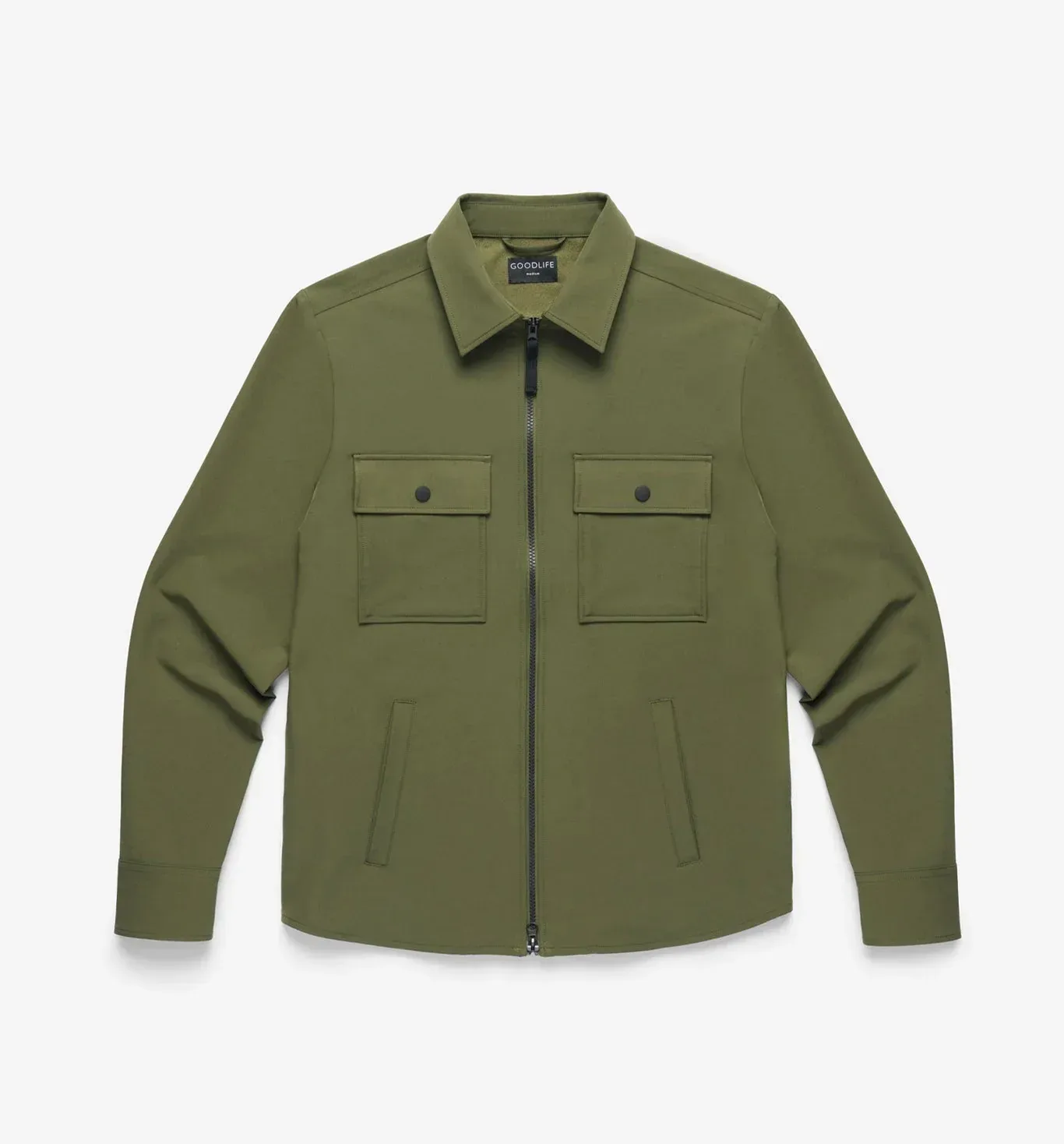Stretch Poly Twill Shirt Jacket