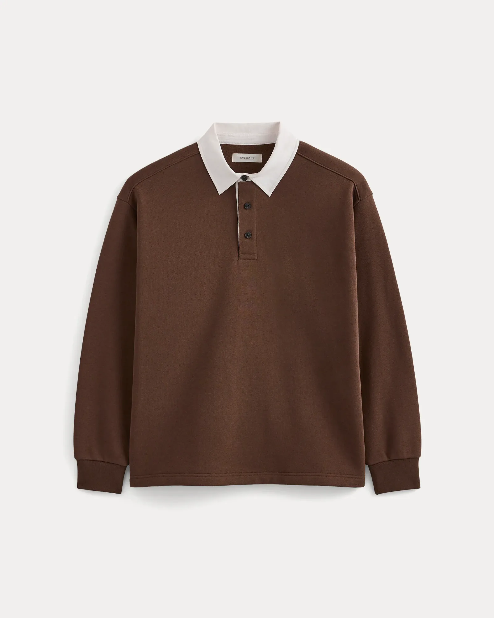 Luxe Fleece Rugby Polo – Cocoa