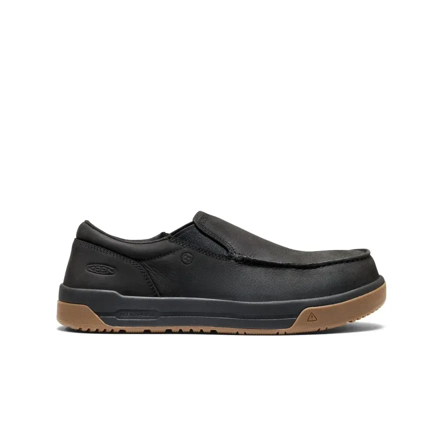 Men's Gibson Slip-On Work Shoe (Carbon Toe) – Black/Gum