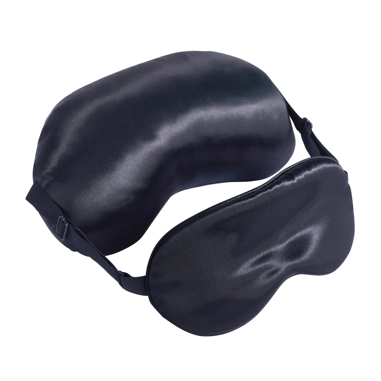 Sleep Mask & Travel Pillow – Black