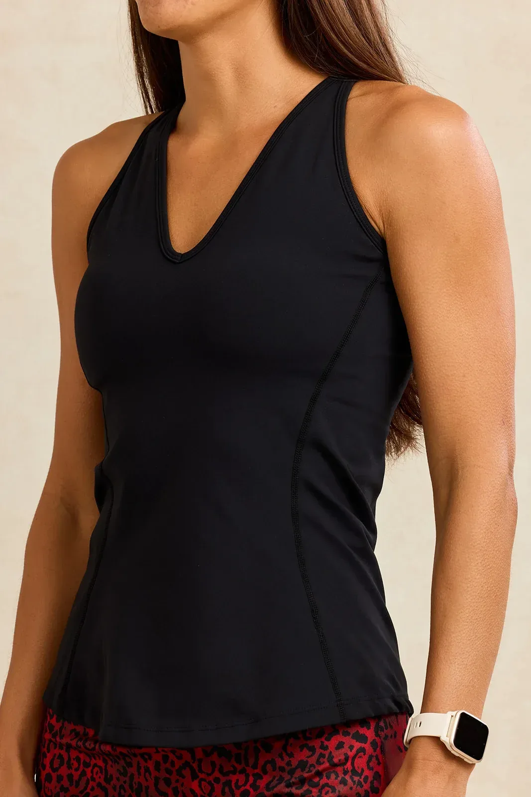 Grace Deep V-Neck: Black
