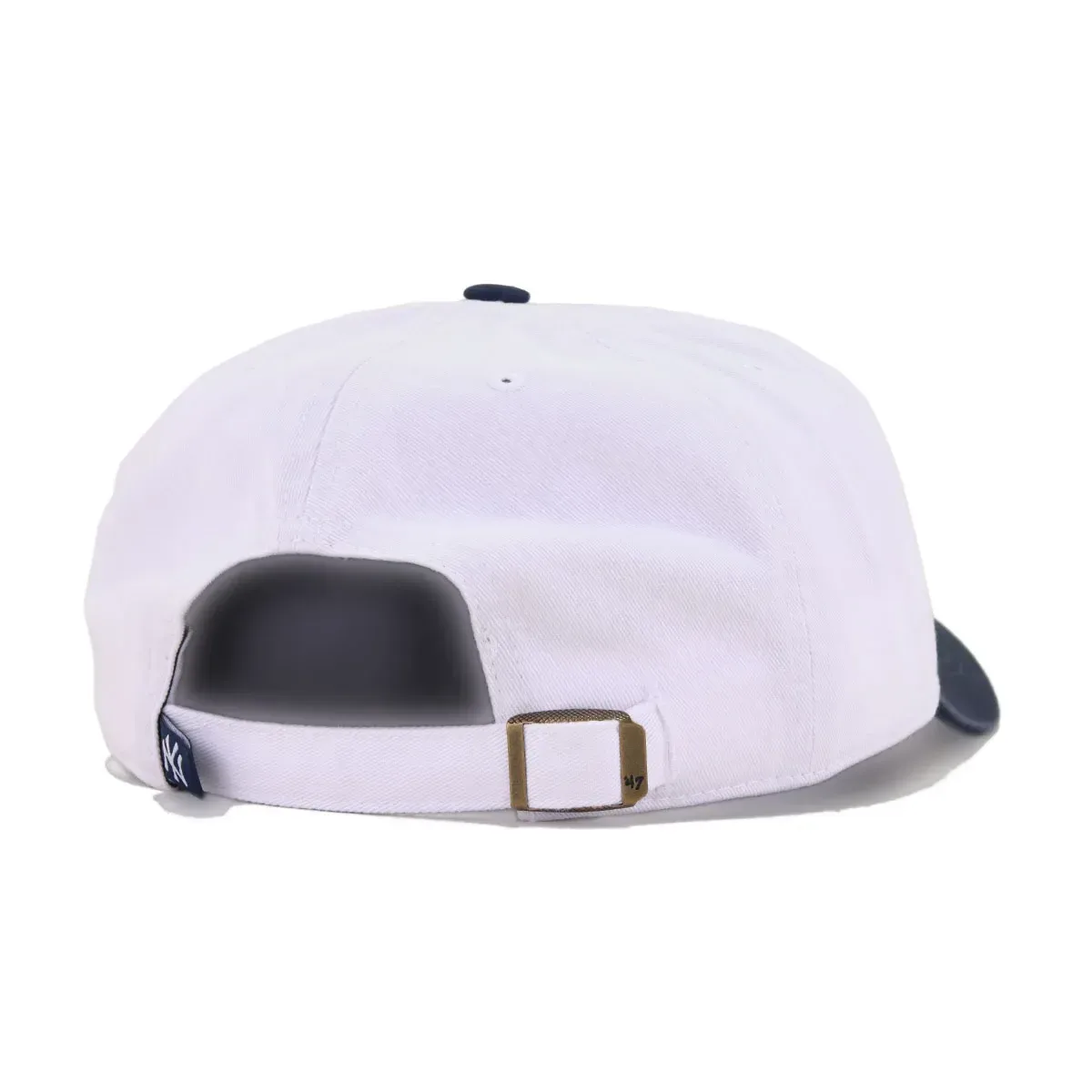 New York Yankees White Navy 47 Brand Clean Up Dad Hat