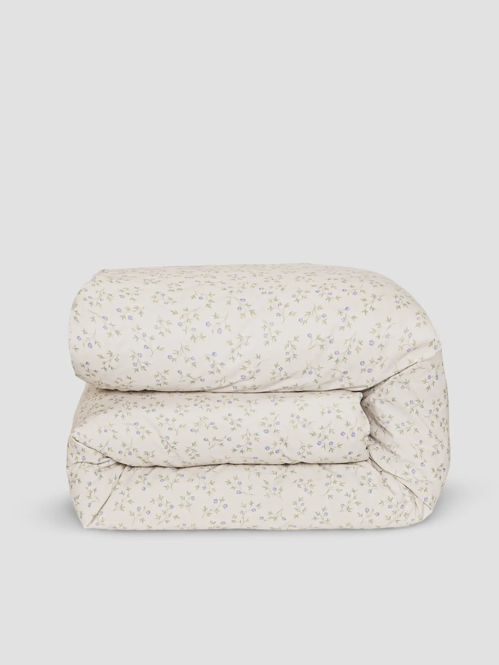 Cream Spring Sprig Cotton Duvet Cover