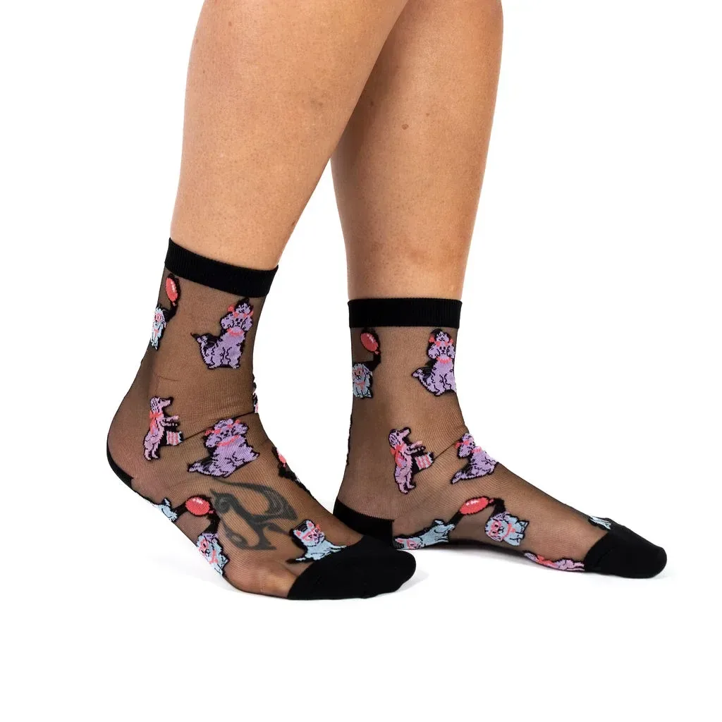 You Look Quite Fetching Today Sheer Crew Socks