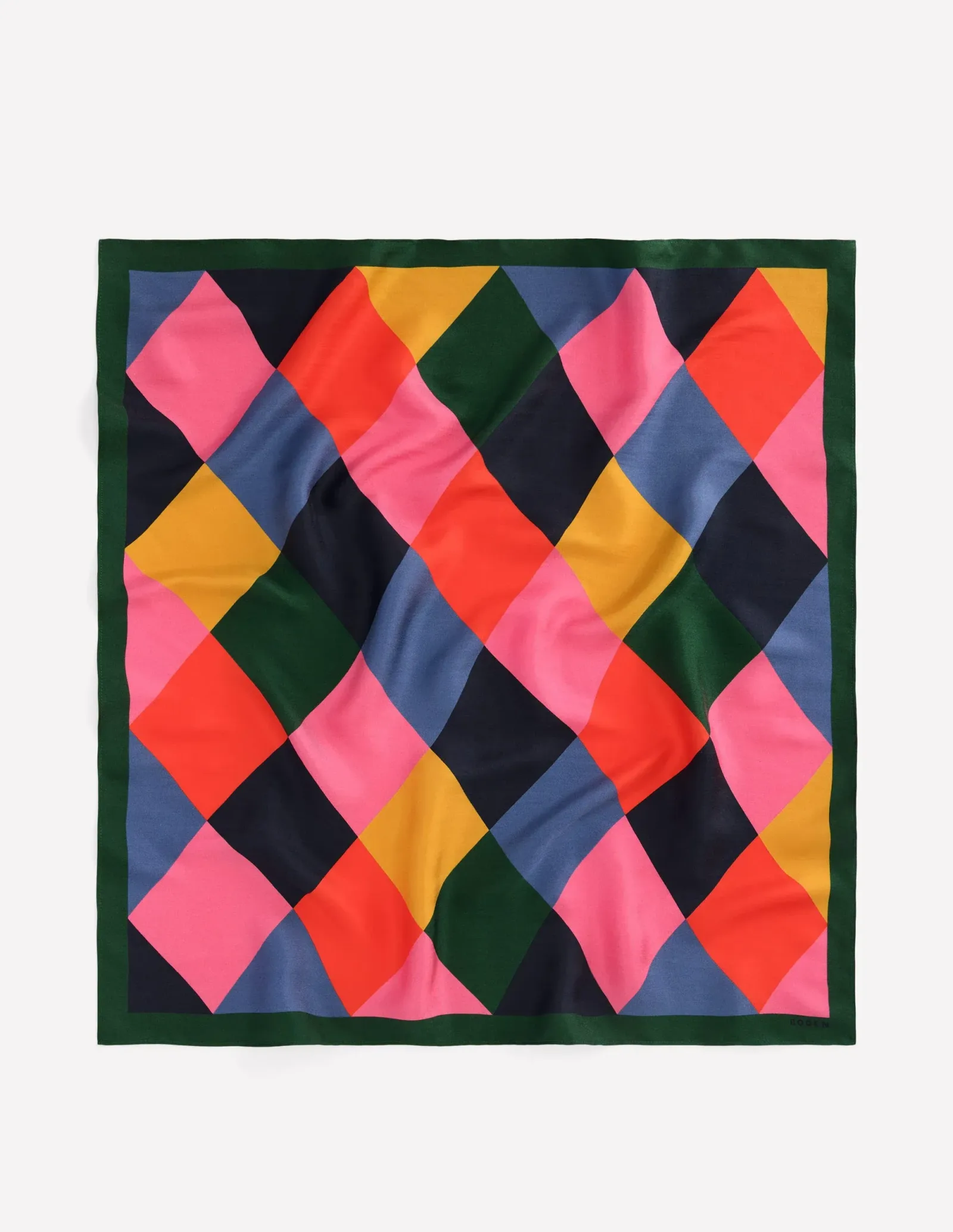 Elisabeth Silk Square Scarf-Multi Argyle