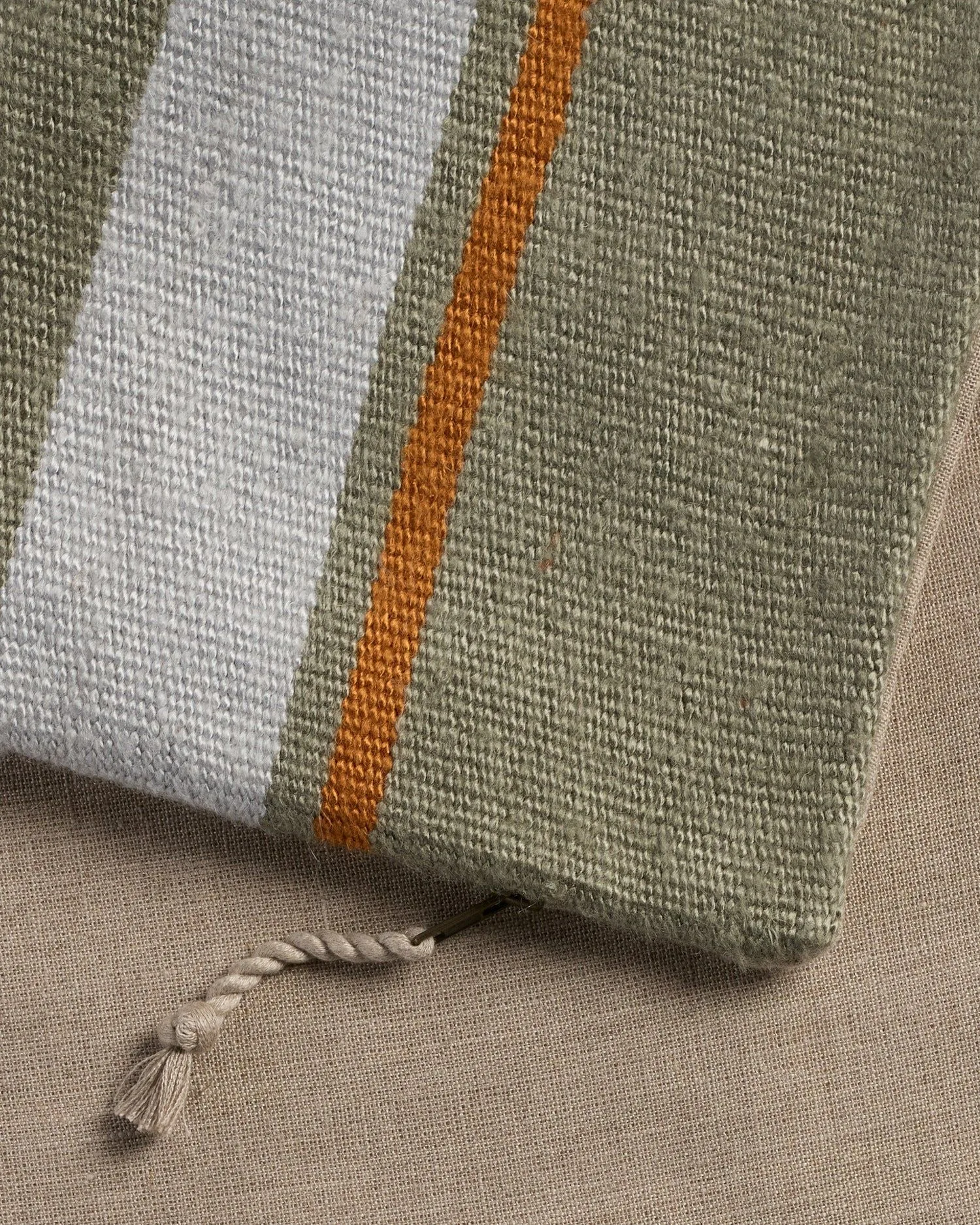 Kilim Mini Lumbar Pillow Cover (Moss and Sky)