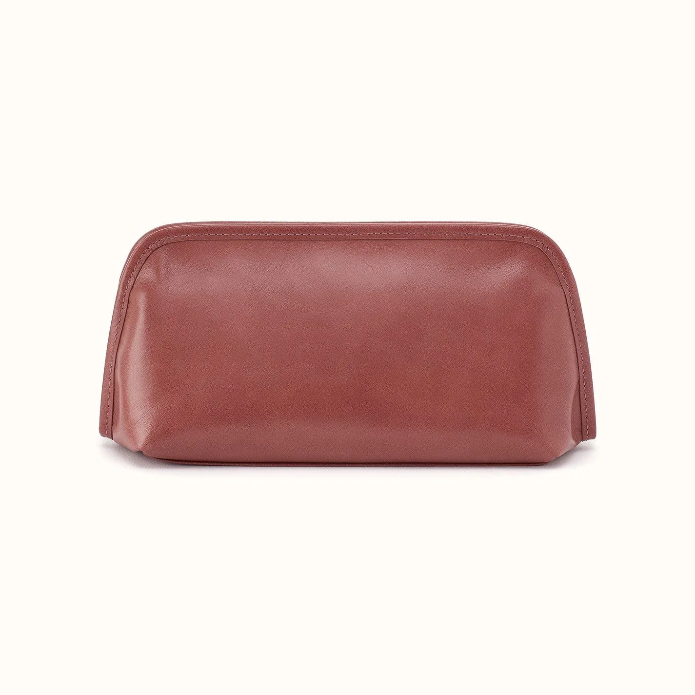 Beauty Brush Case In Polished Leather – Rosewood