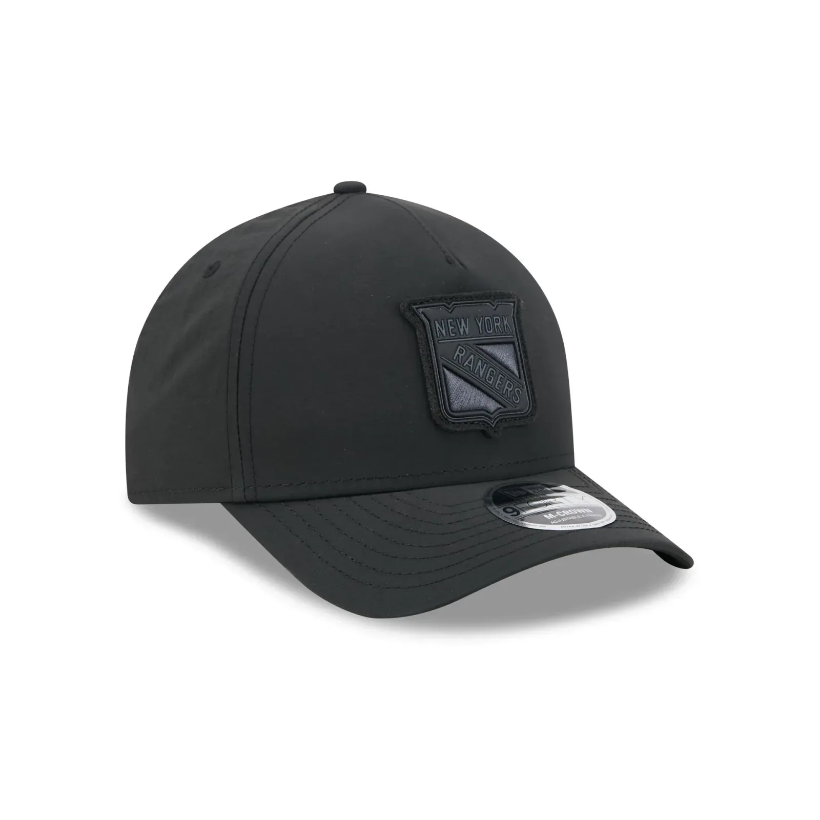Alpha Industries x New York Rangers Nylon Black 9FORTY M-Crown A-Frame Snapback Hat