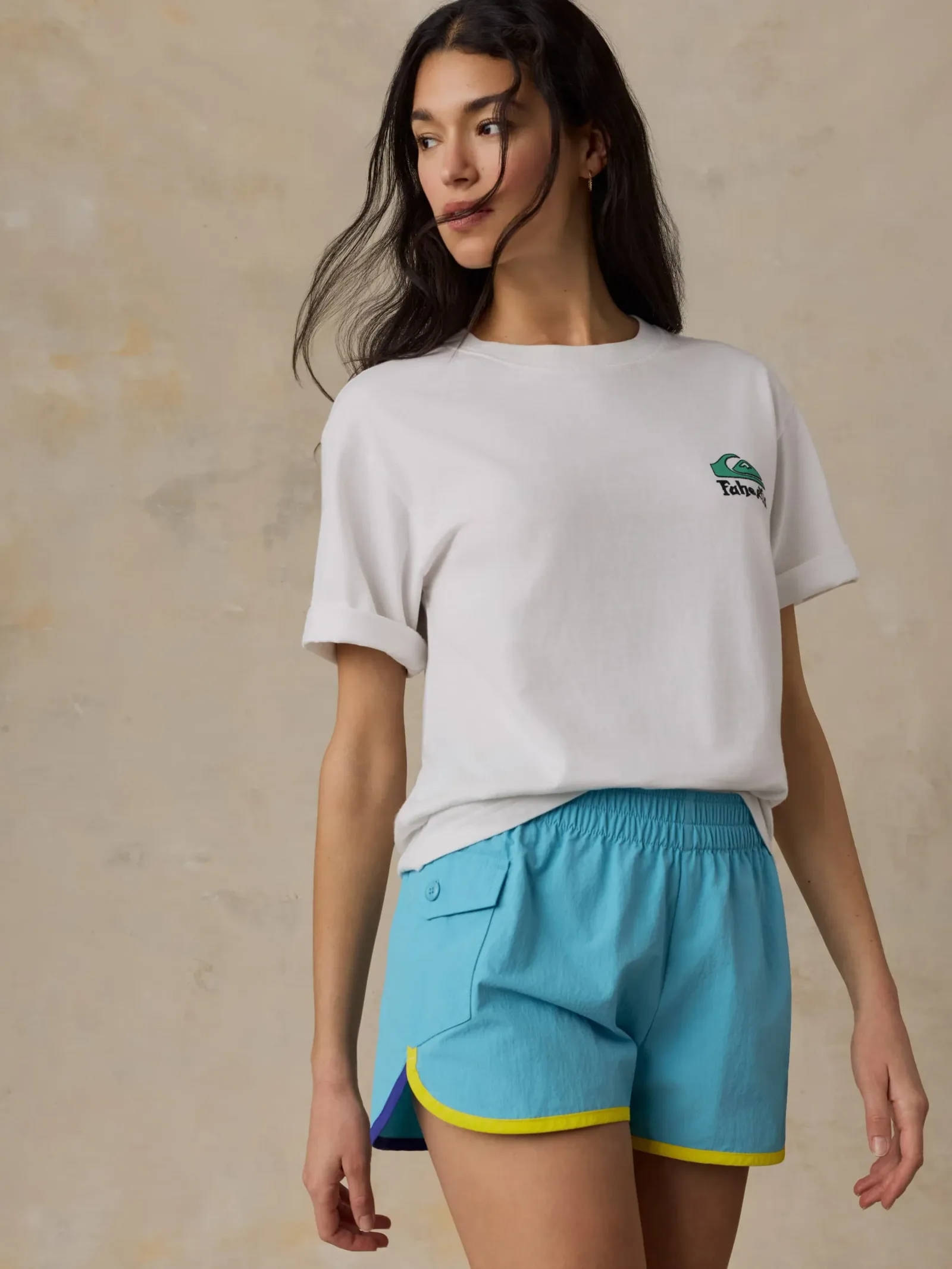 Faherty x Quiksilver Graphic Tee – White