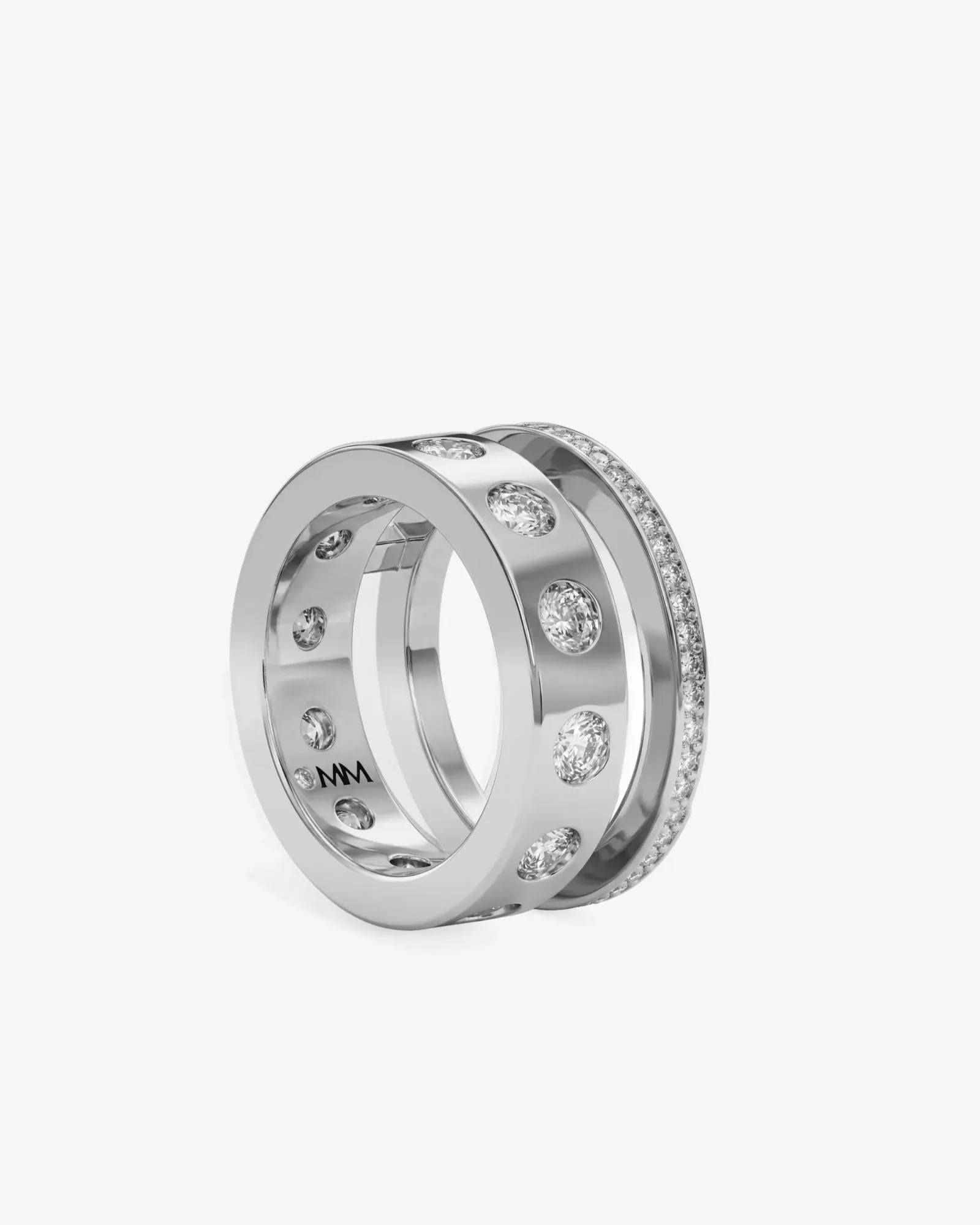 Ashley Rodeo Pavé Ring – Silver|White Diamondettes