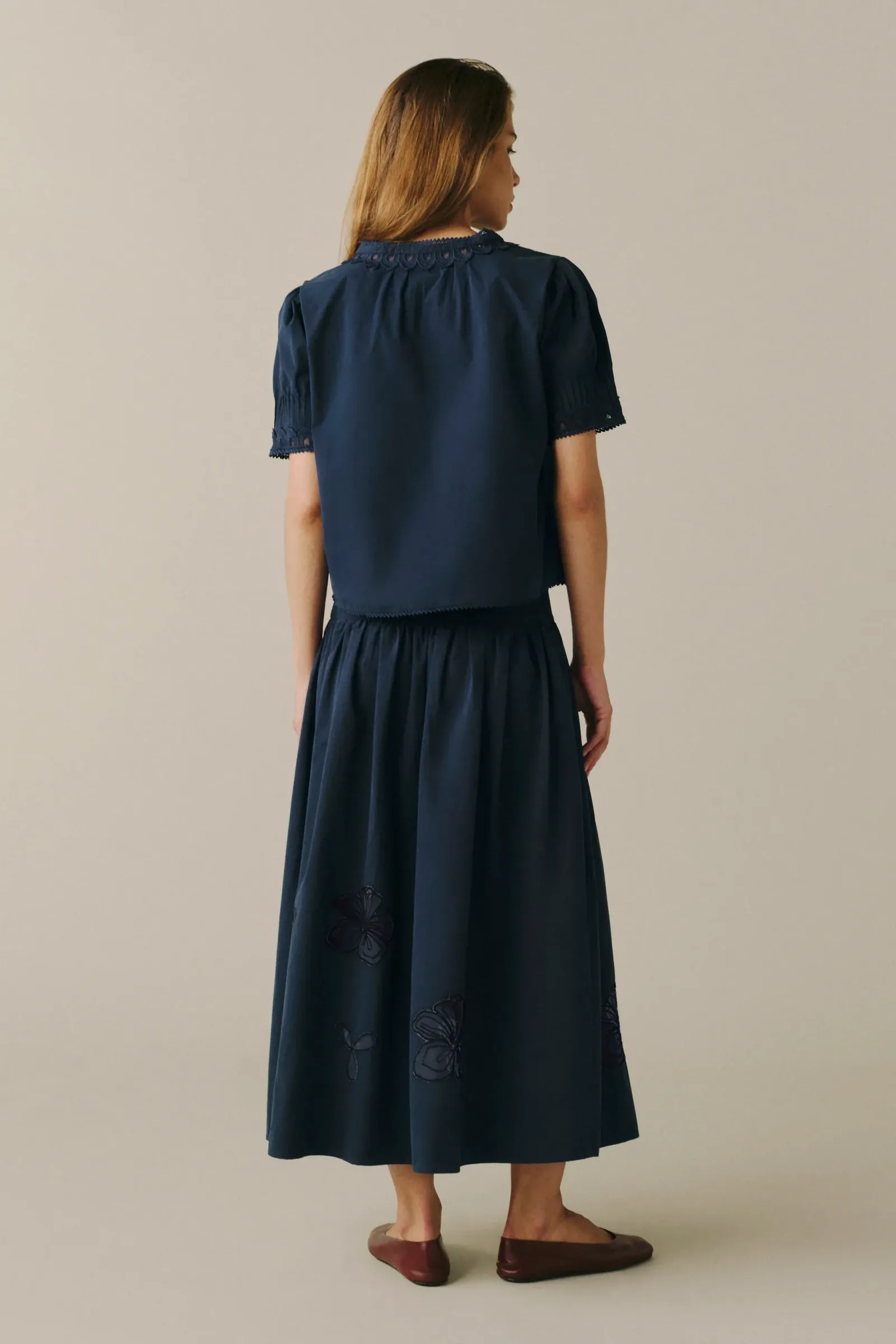 The Lonestar – Midi Skirt – Navy