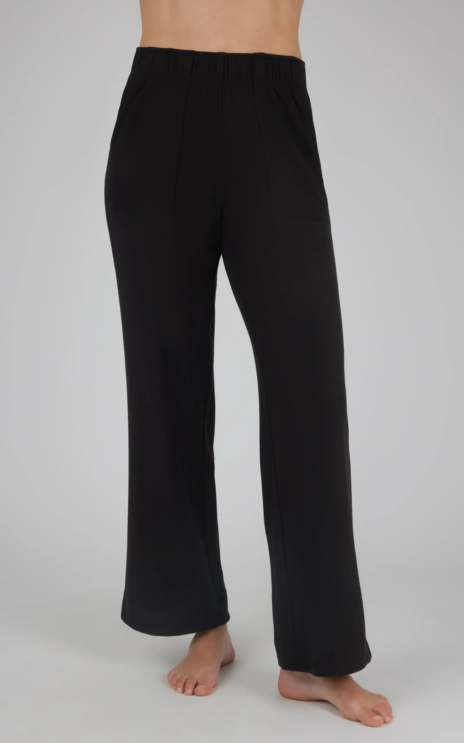 Marled Pique Daisy Wide Leg Pant