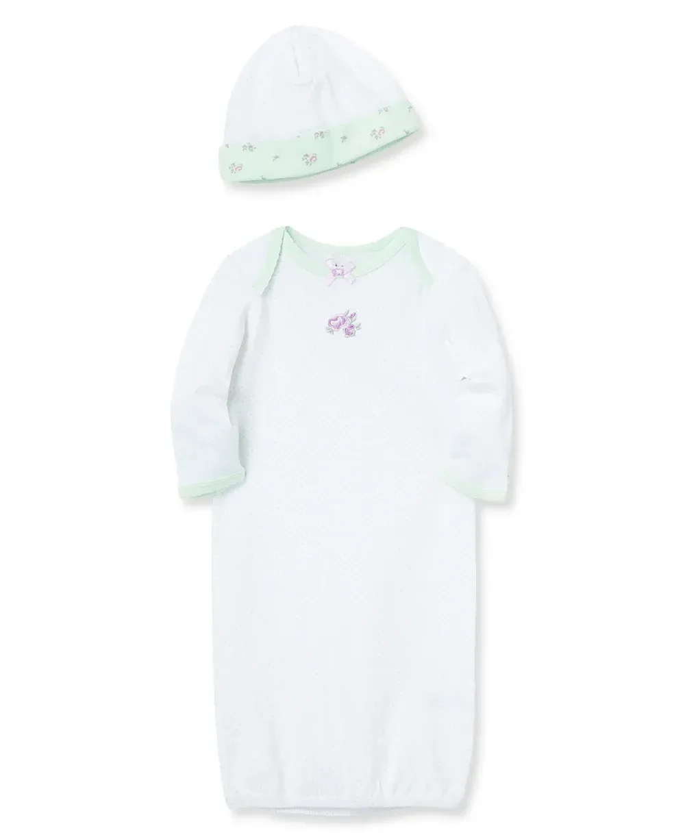 Petite Rose Sleeper Gown And Hat
