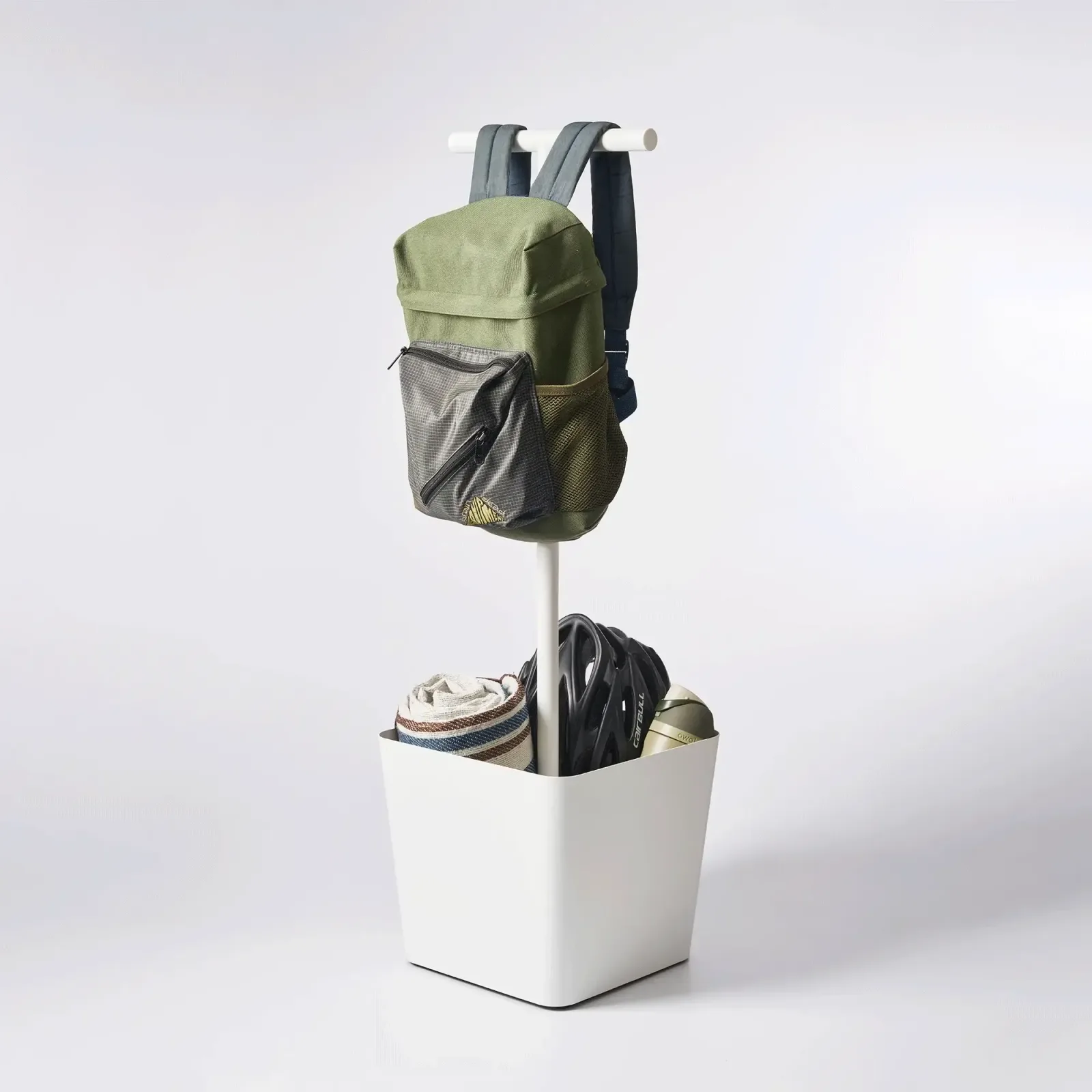 Backpack Stand With Cubby – Steel