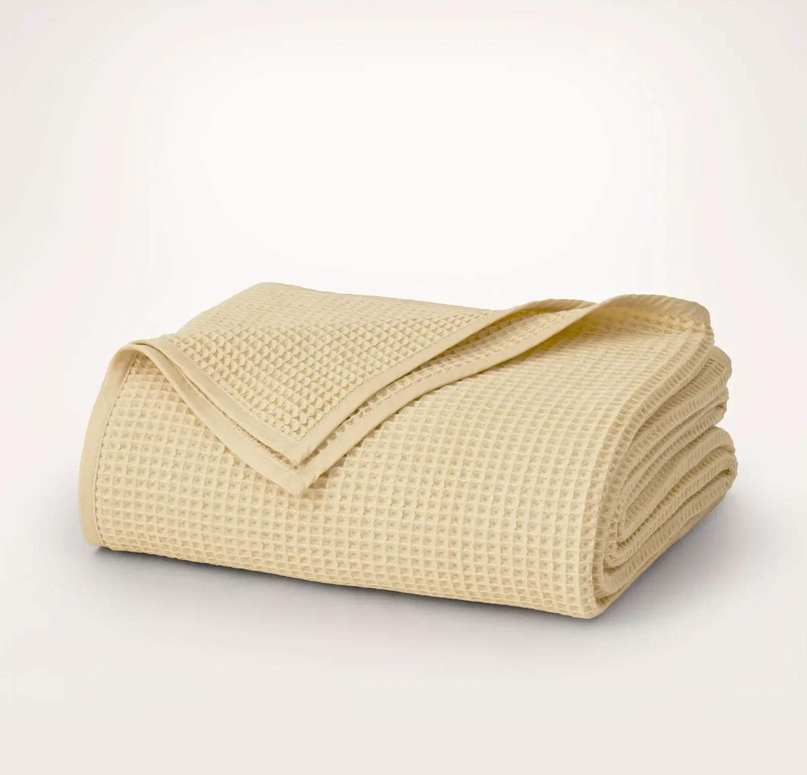 Waffle Bed Blanket – Buttercup