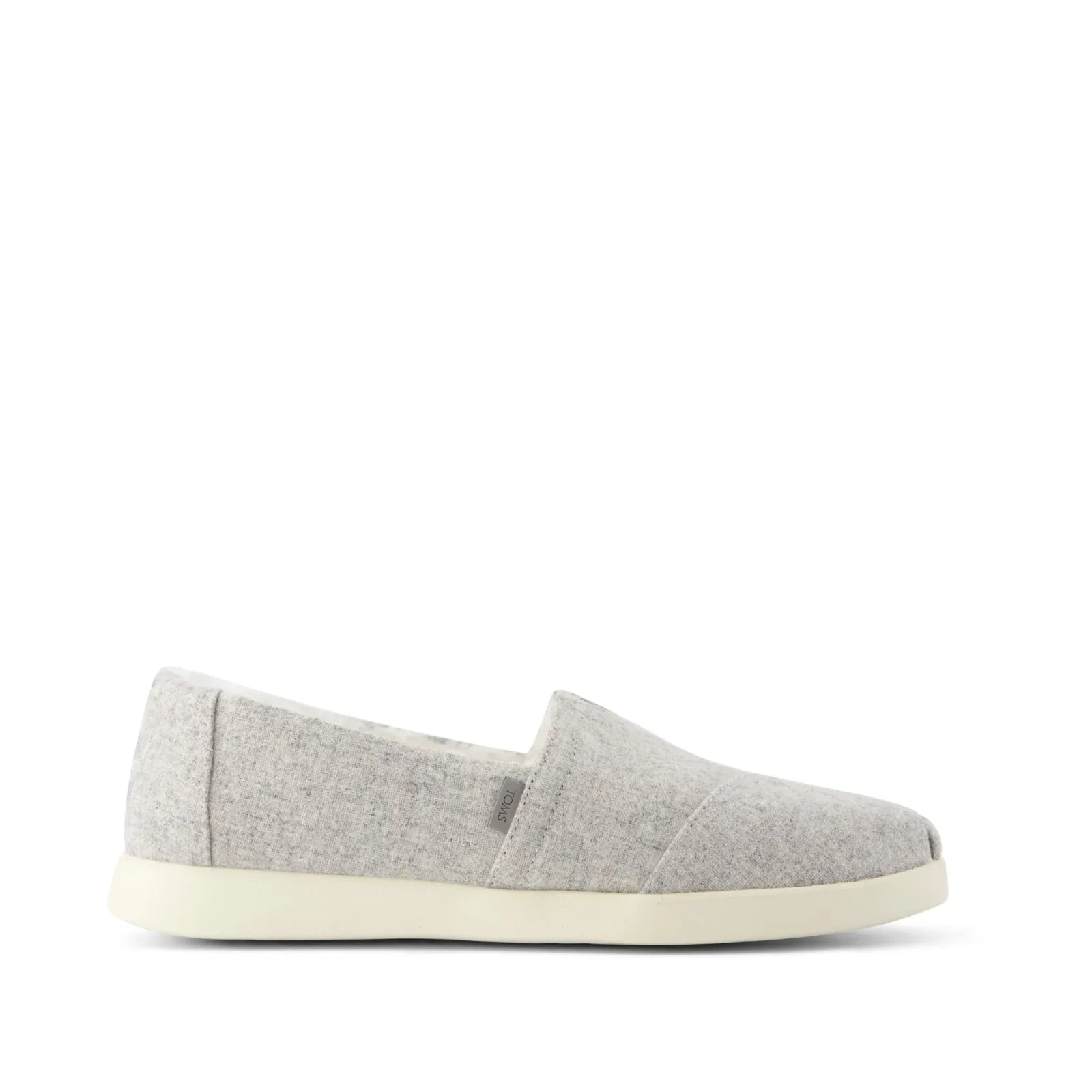 Womens Alpargata Plus Light Grey Heathered Tweed w/ Faux Fur
